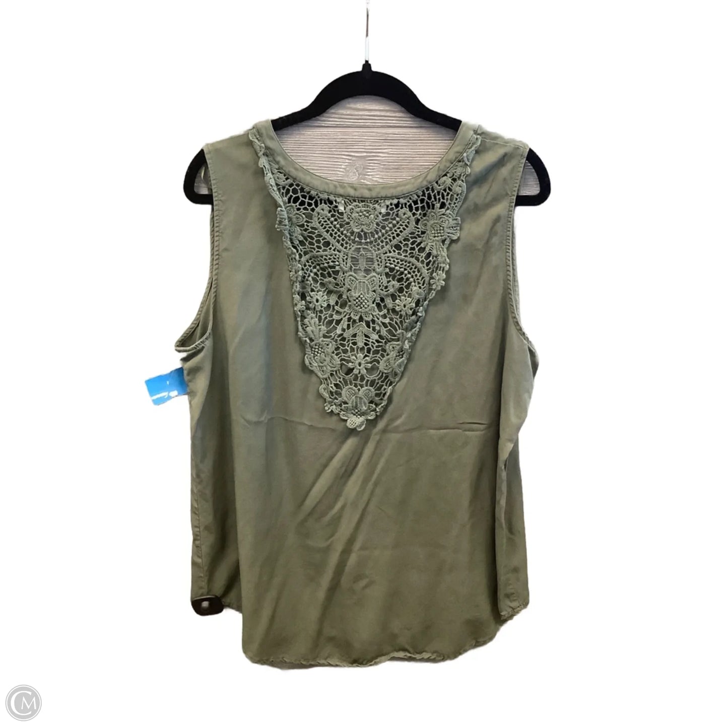 Top Sleeveless By Knox Rose In Green, Size: Xxl