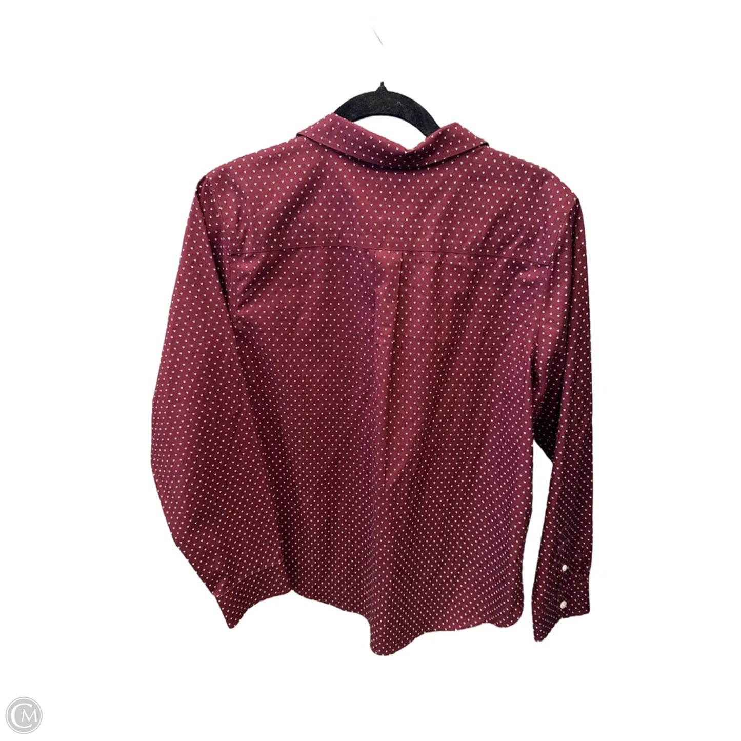 Top Long Sleeve By L.l. Bean In Maroon, Size: M