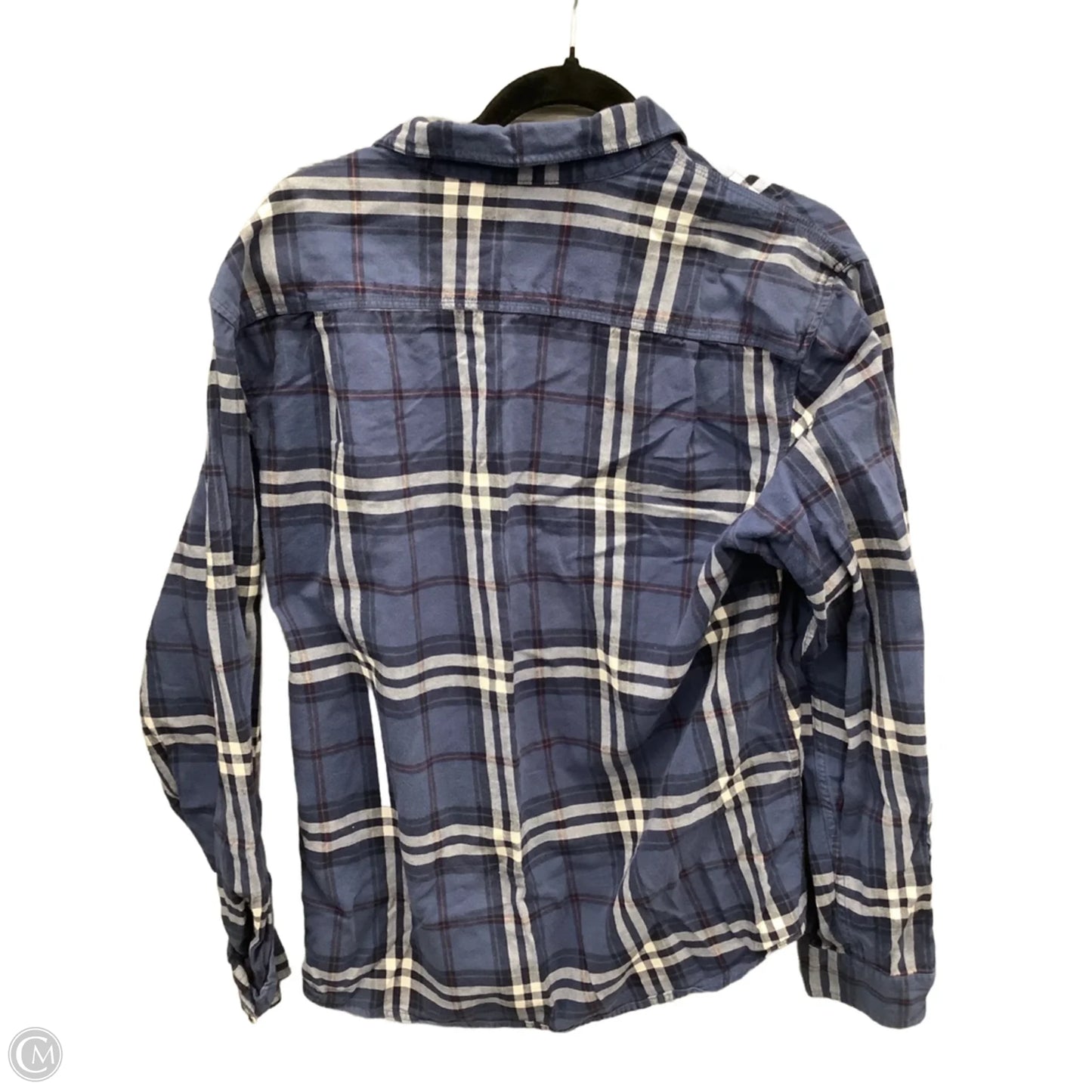 Top Long Sleeve By Clothes Mentor In Plaid Pattern, Size: L