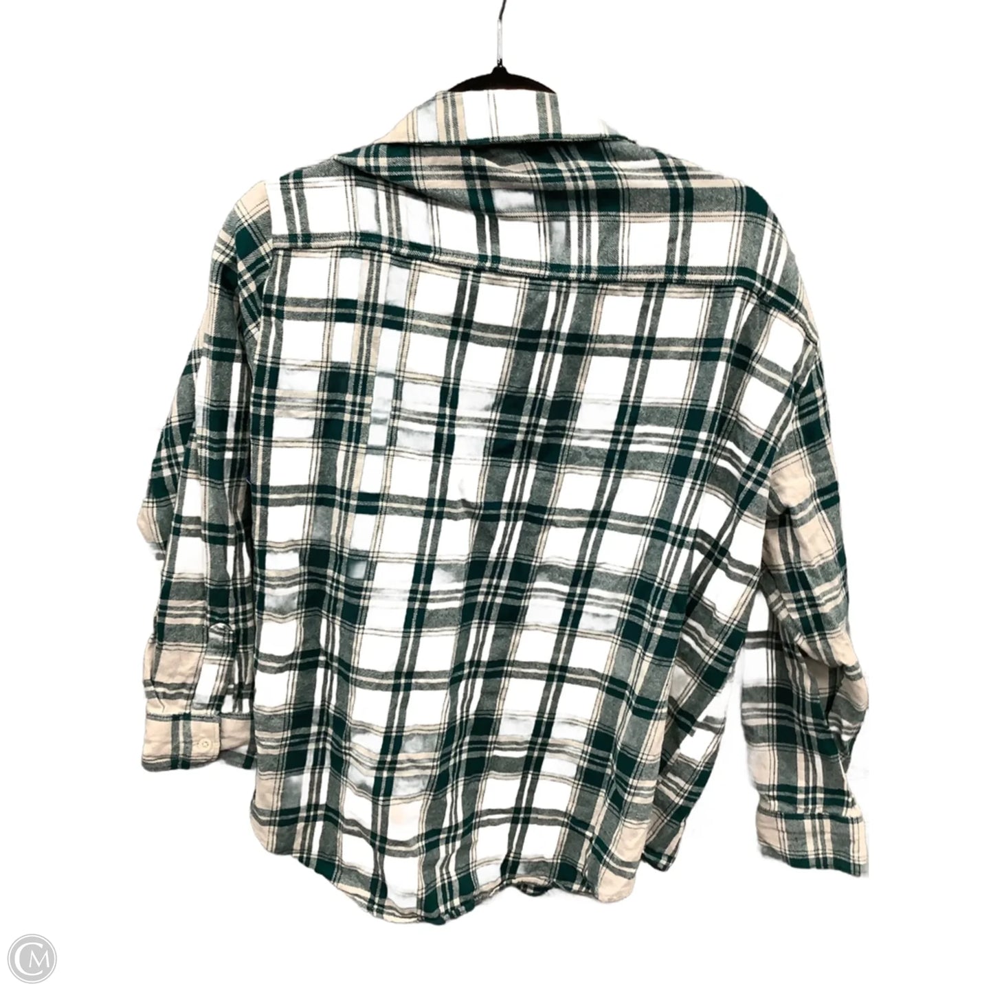 Top Long Sleeve By Old Navy In Plaid Pattern, Size: L