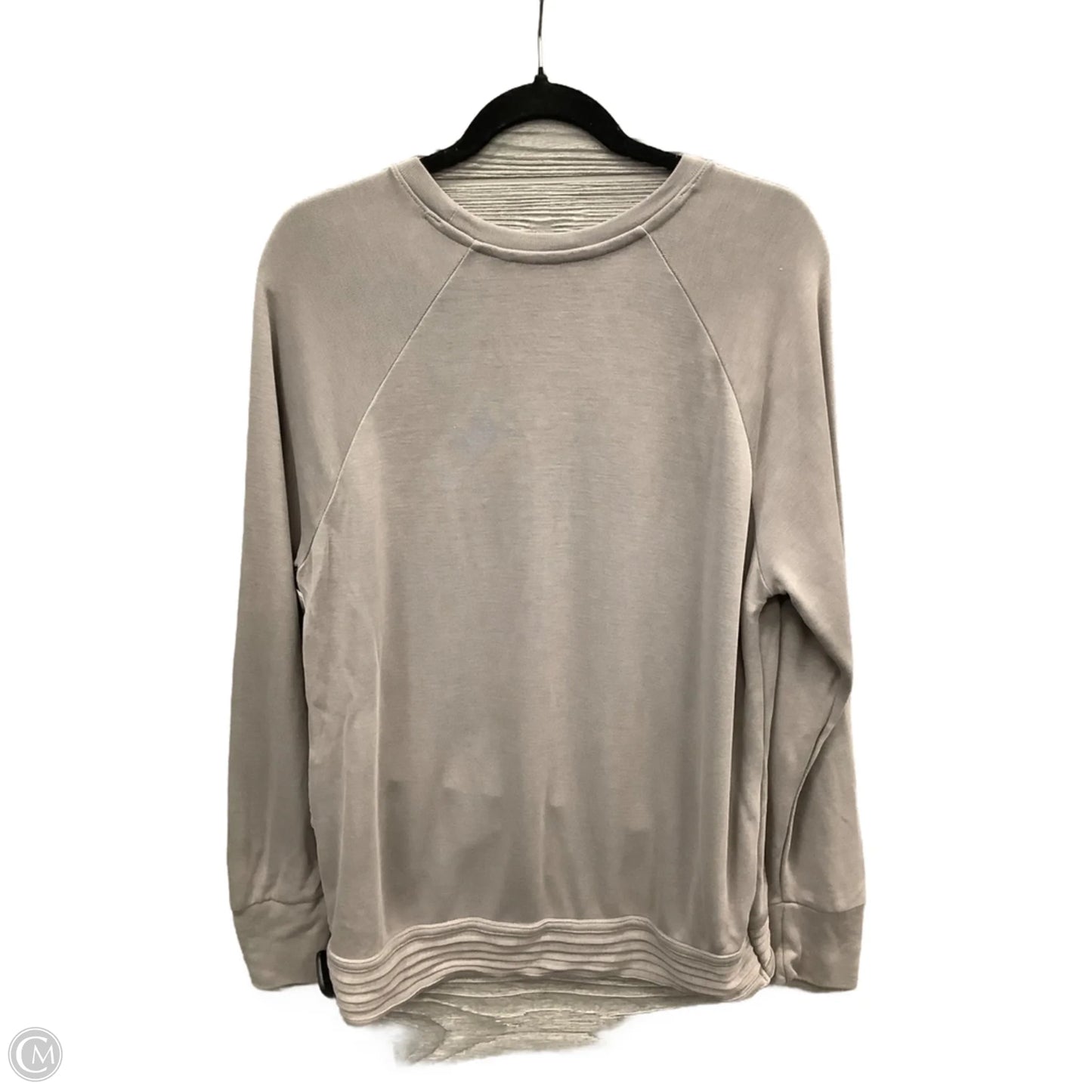 Athletic Top Long Sleeve Crewneck By Athleta In Grey, Size: L