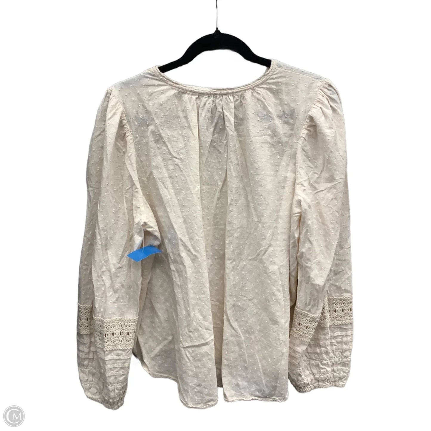 Top Long Sleeve By Falls Creek In Cream, Size: Xl