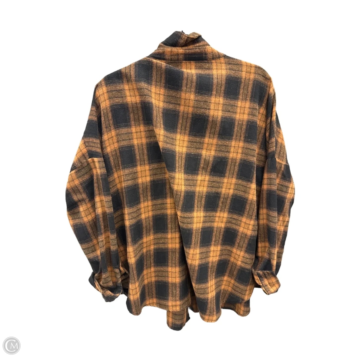 Top Long Sleeve By Blooming Jelly In Plaid Pattern, Size: Xl