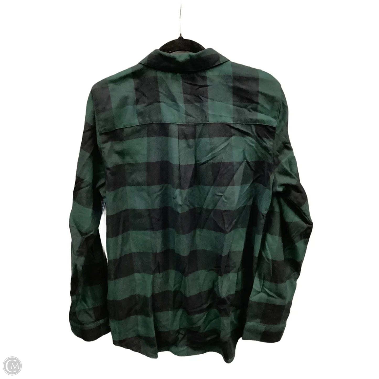 Top Long Sleeve By Gh Bass And Co In Plaid Pattern, Size: L