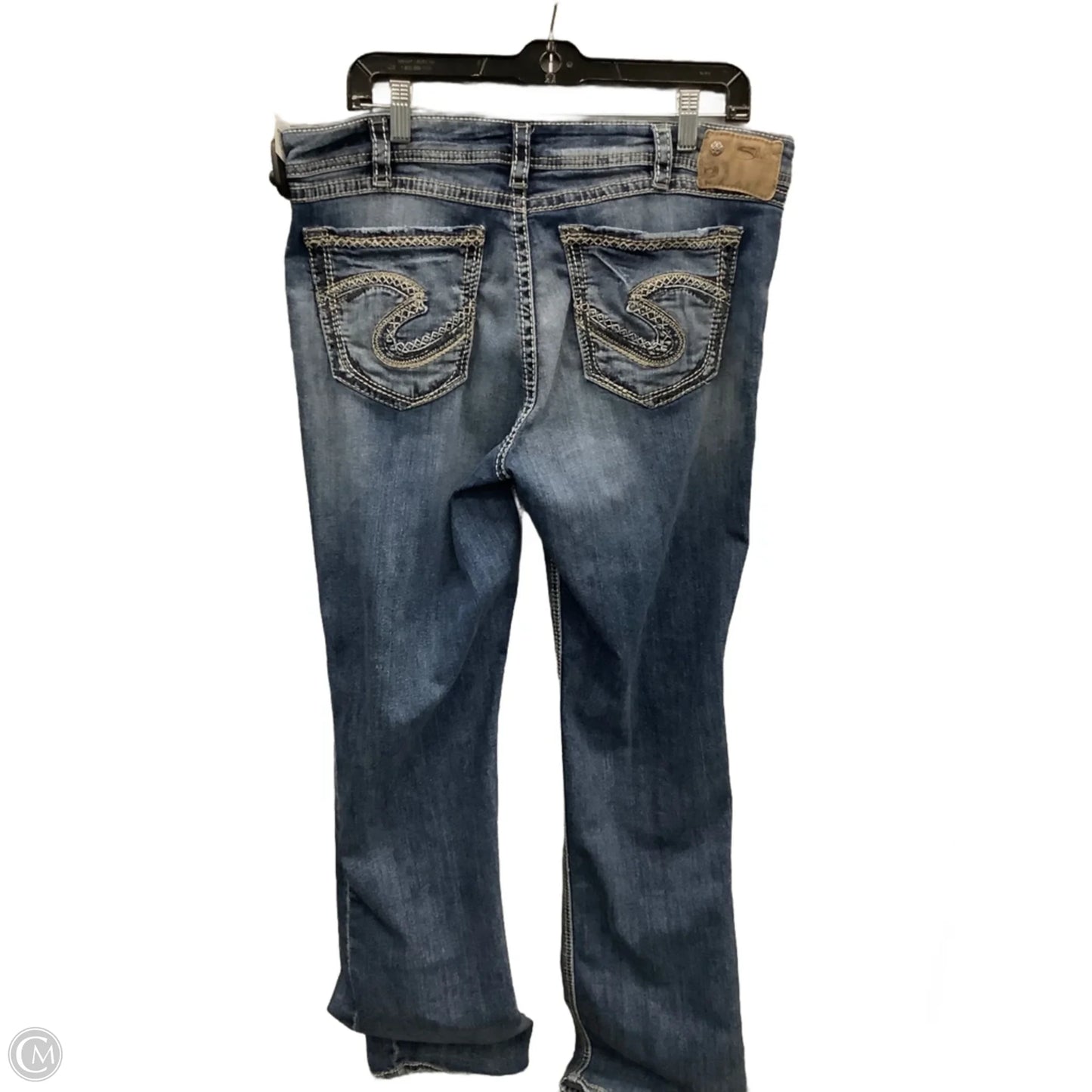 Jeans Boot Cut By Silver In Blue Denim, Size: 18