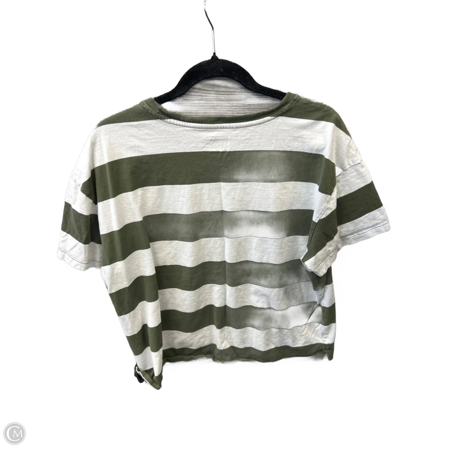 Top Short Sleeve By Time And Tru In Striped Pattern, Size: Xl