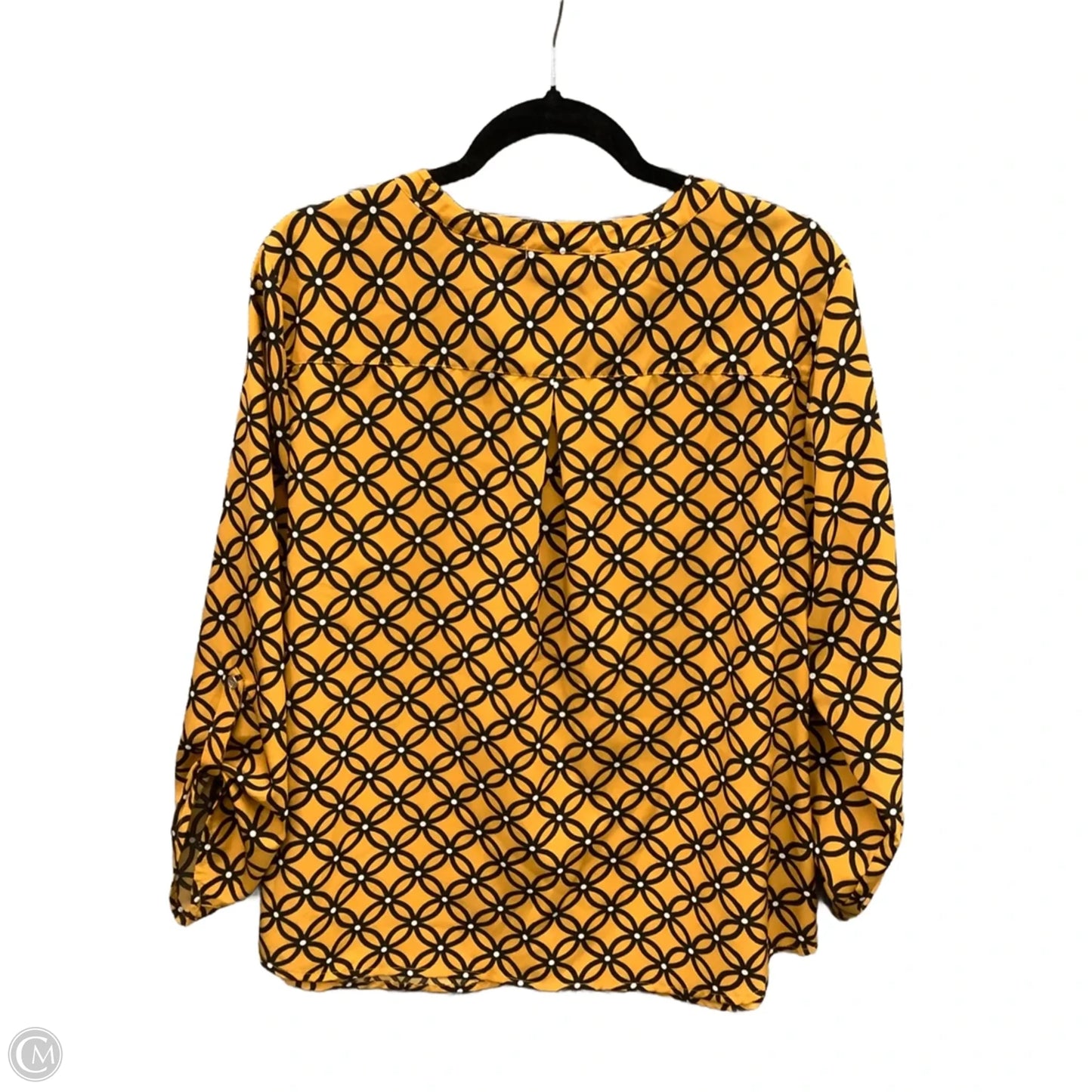 Top Long Sleeve By Notations In Yellow, Size: Xl