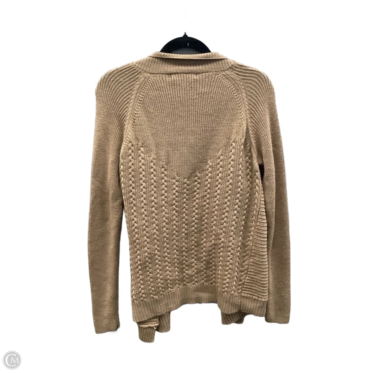 Sweater Cardigan By Tahari In Tan, Size: L