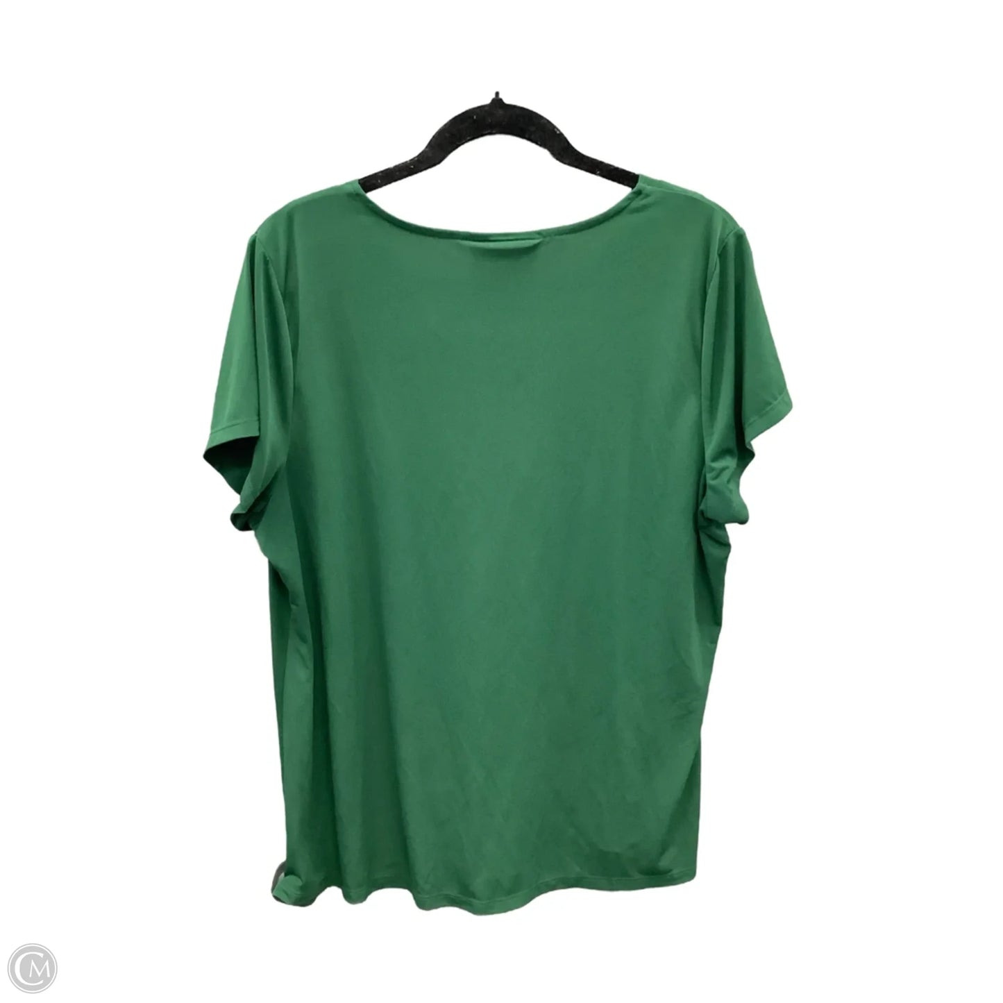 Blouse Short Sleeve By Lane Bryant In Green, Size: Xl