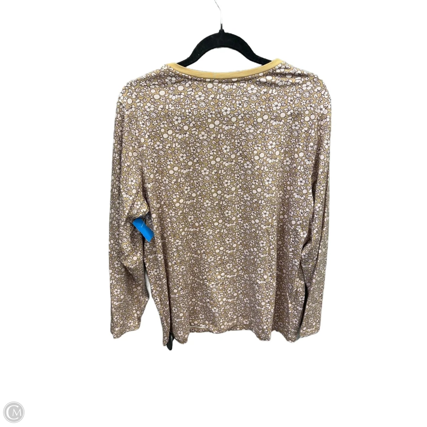 Top Long Sleeve By Lands End In Brown & Pink, Size: 1x