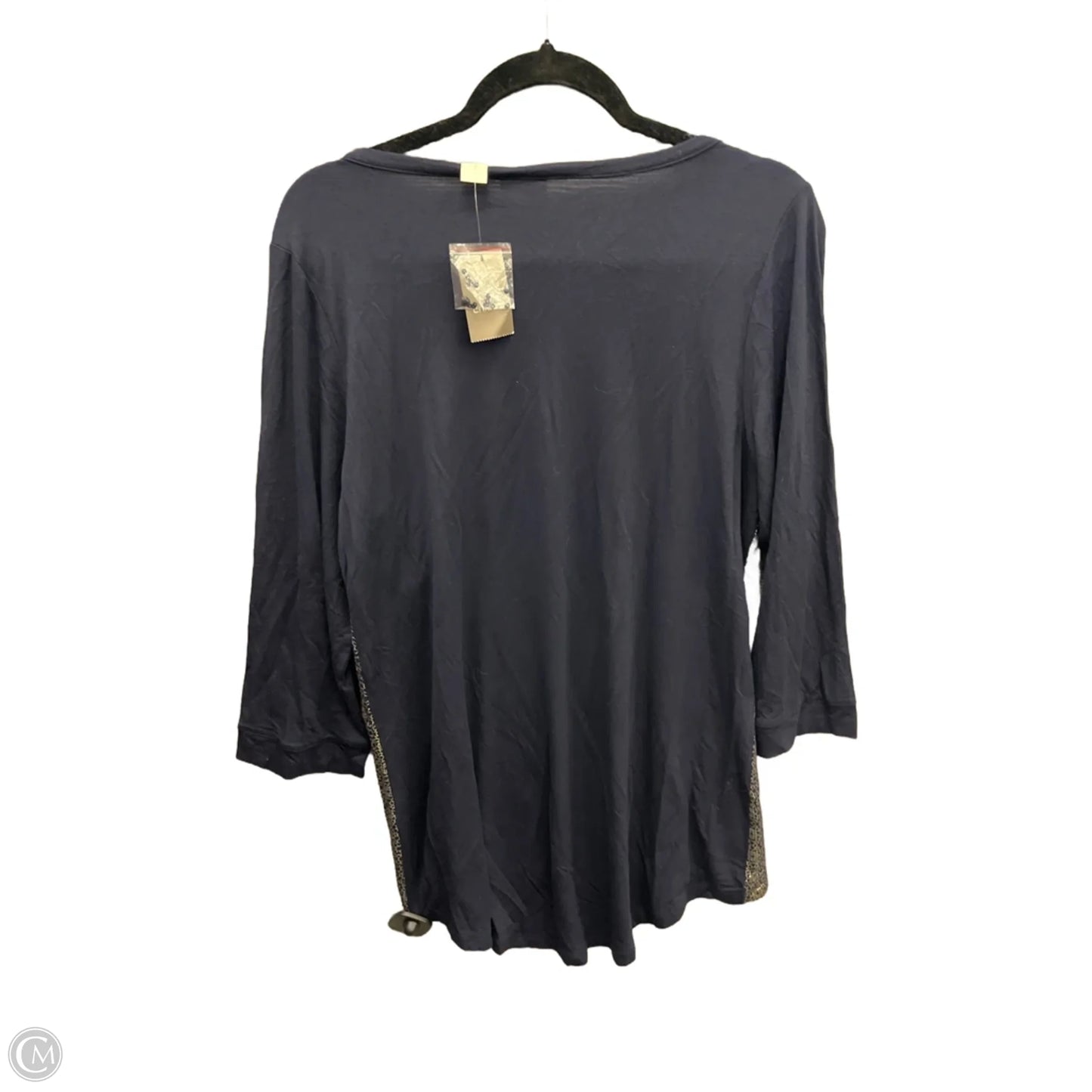 Top Long Sleeve By Chicos In Navy, Size: M