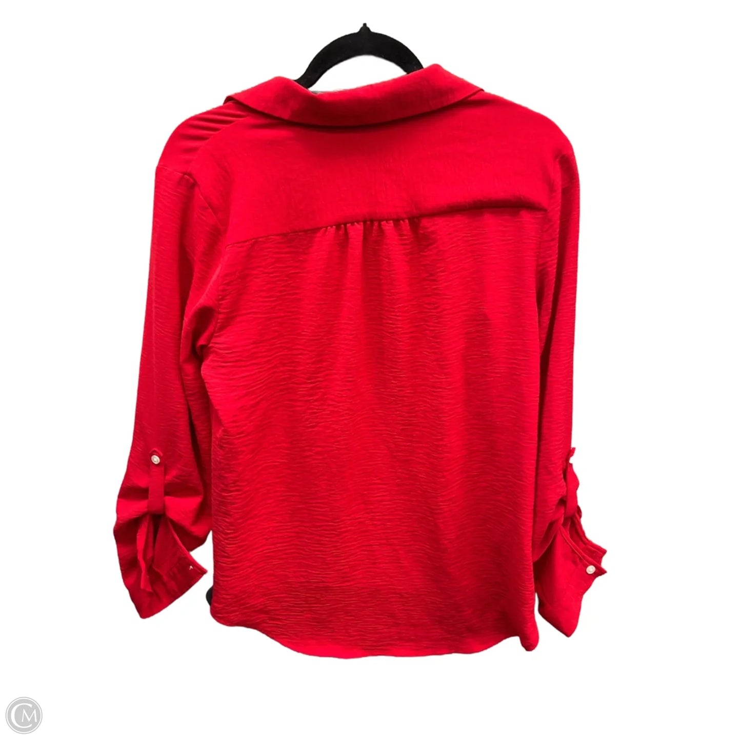 Top Long Sleeve By Tommy Hilfiger In Red, Size: S