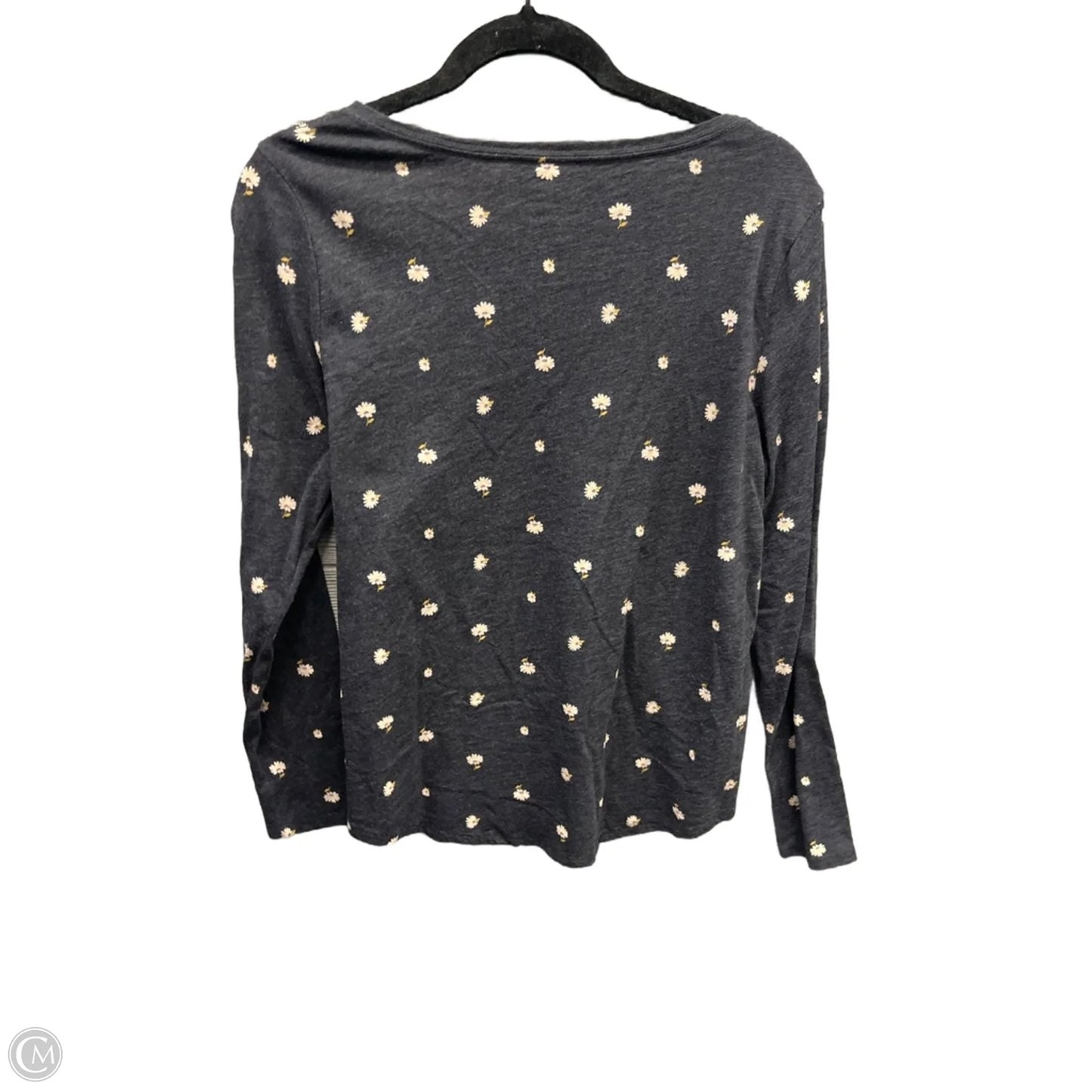Top Long Sleeve By Sonoma In Grey, Size: M