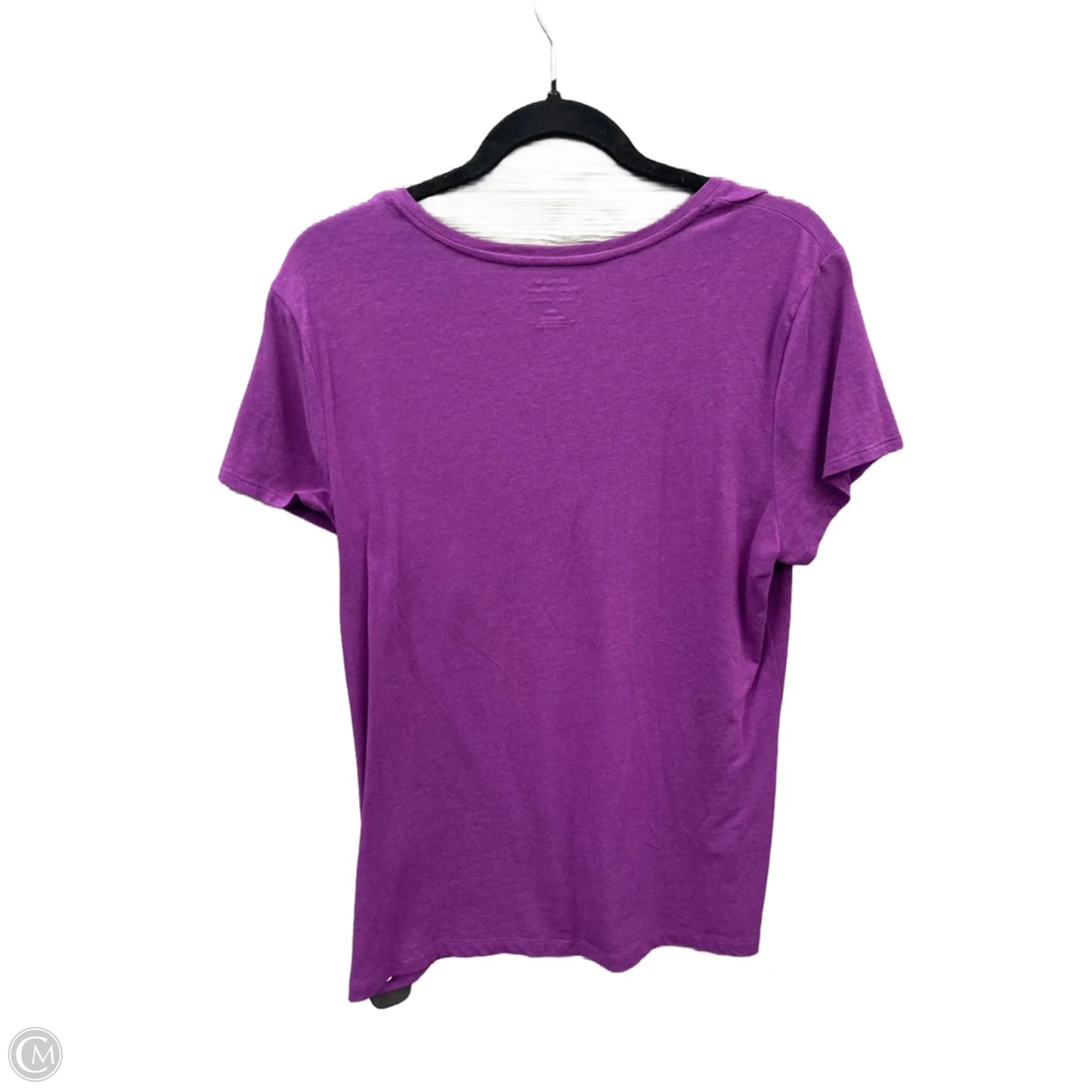 Top Short Sleeve Basic By Banana Republic In Purple, Size: L