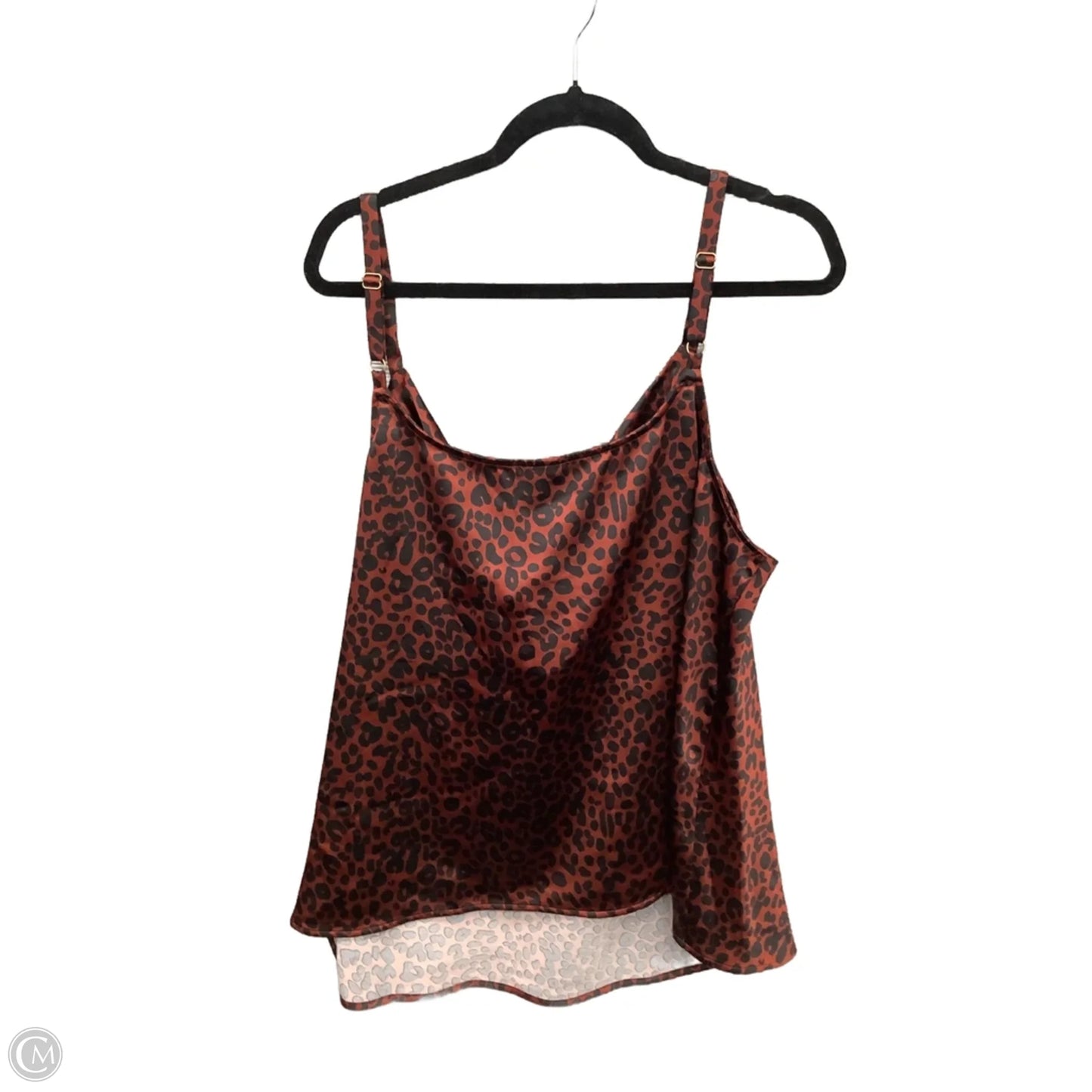 Top Sleeveless By Ava & Viv In Animal Print, Size: 2x