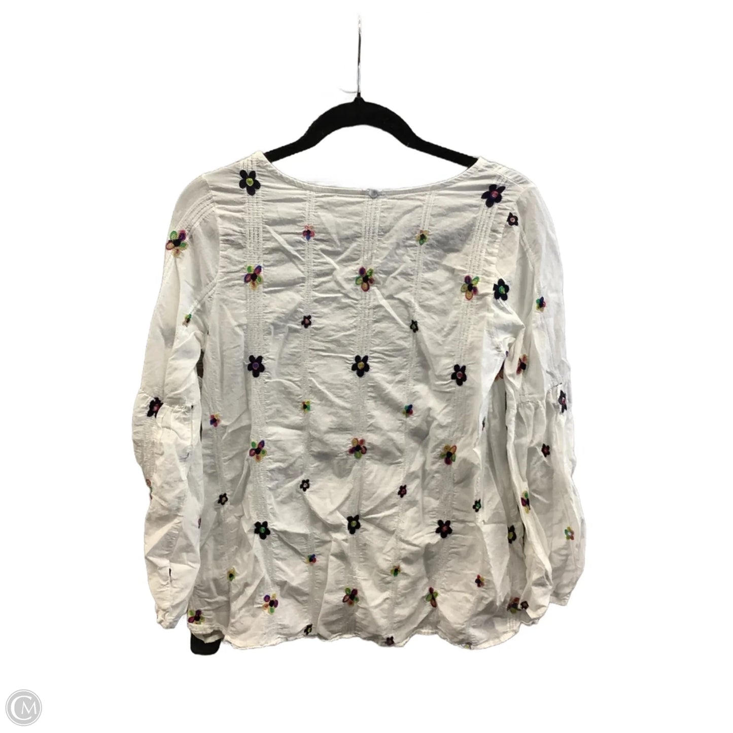 Top Long Sleeve By Chris And Carol In White, Size: S