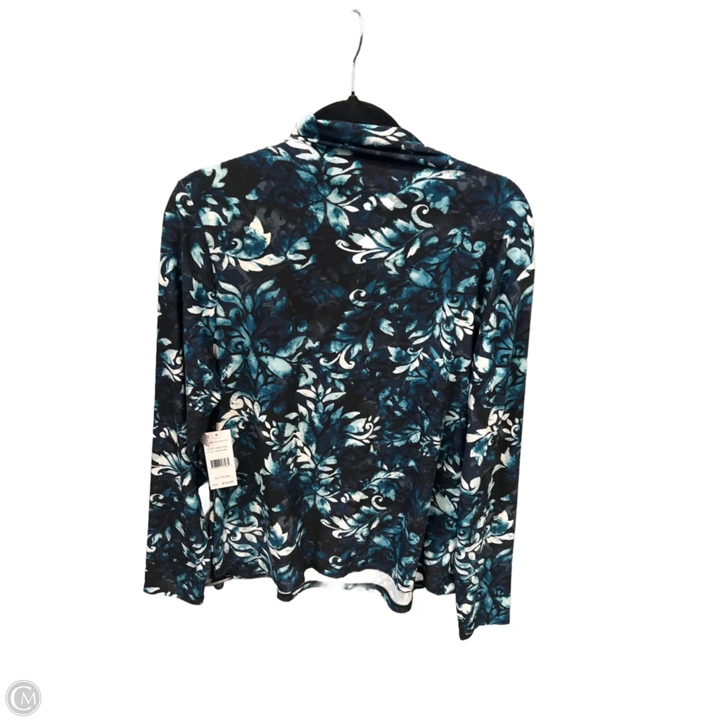 Top Long Sleeve By Rafaella In Blue, Size: Xl