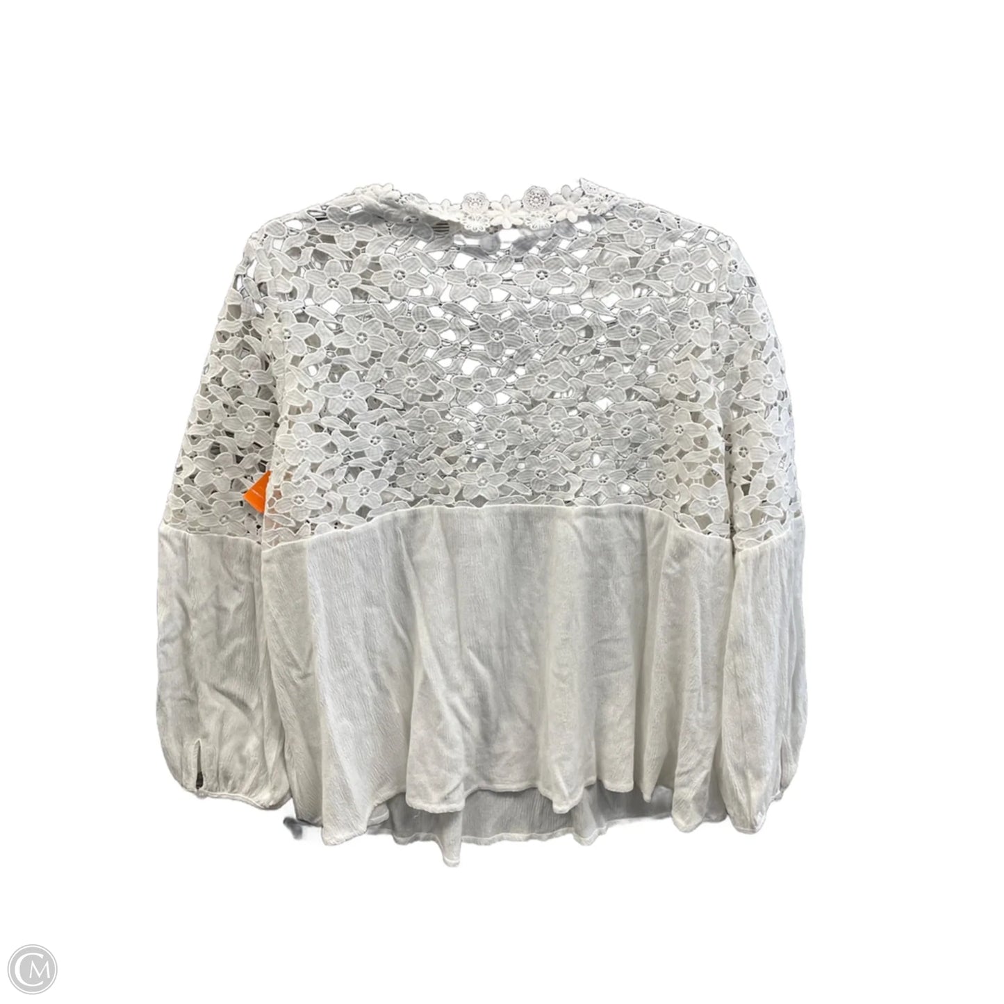 Blouse Long Sleeve By Vine & Love In White, Size: S