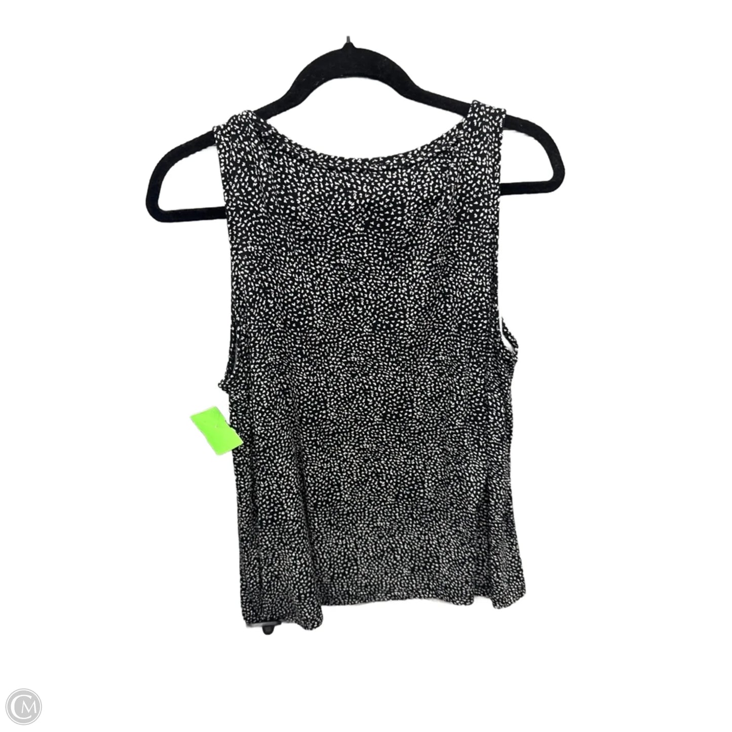 Top Sleeveless By Nine West Apparel In Black & White, Size: Xlp