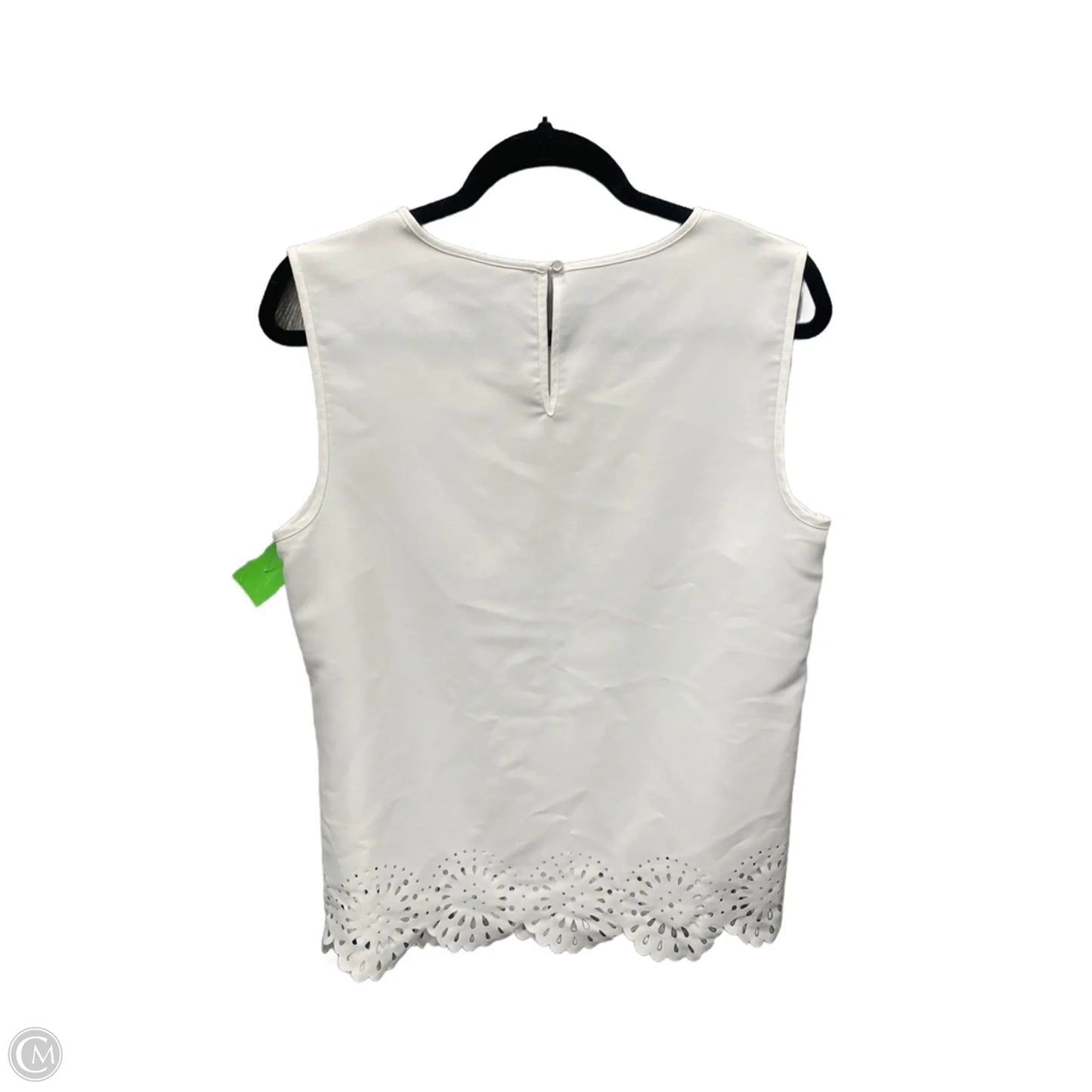 Top Sleeveless By Liz Claiborne In White, Size: M