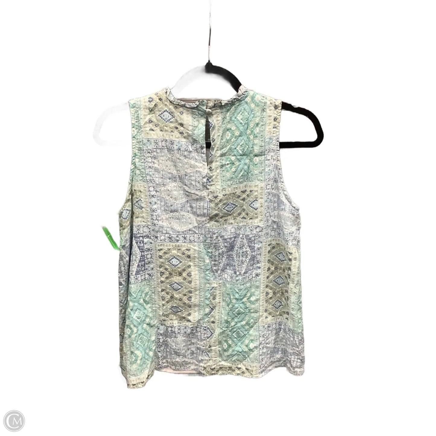 Tunic Sleeveless By Doe & Rae In Blue & Green, Size: S