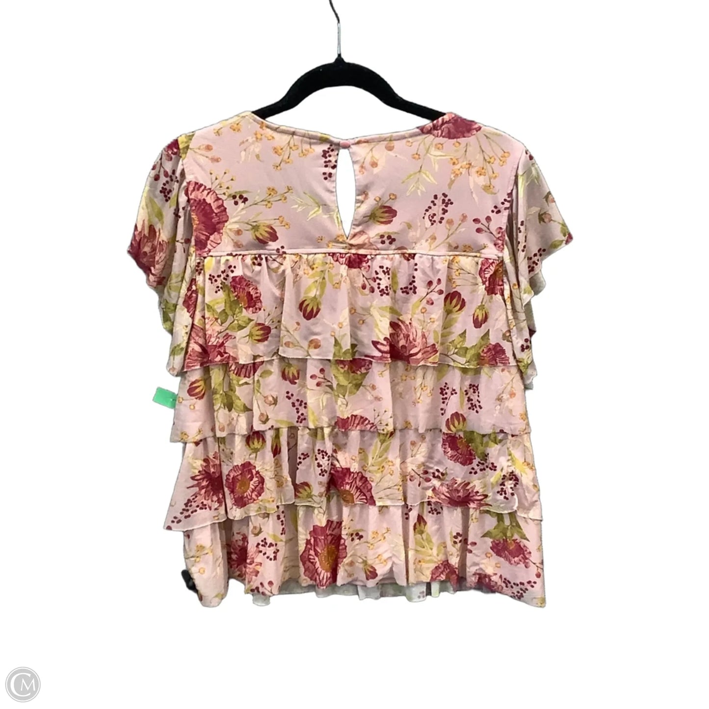 Blouse Short Sleeve By Lc Lauren Conrad In Pink, Size: Xl