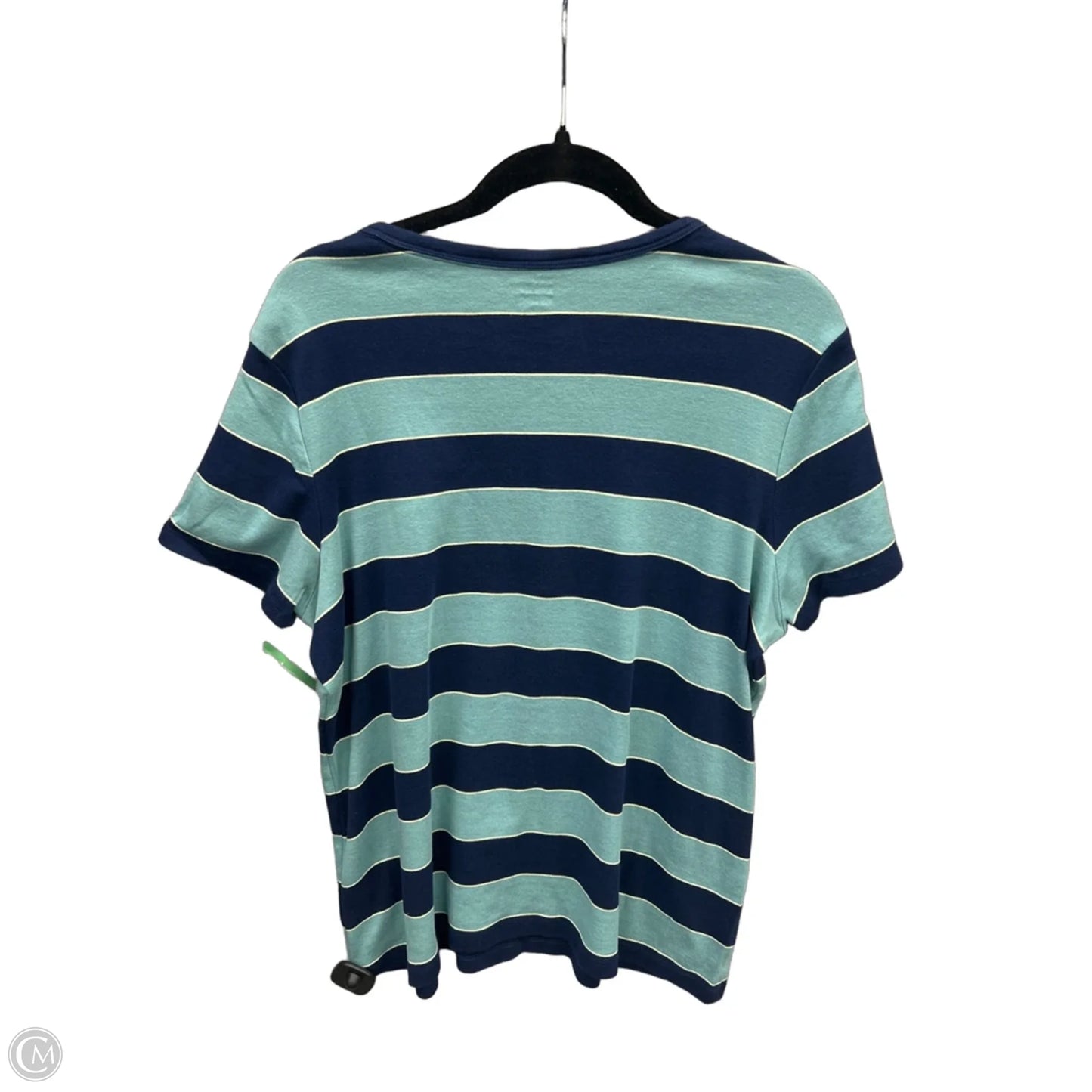 Top Short Sleeve By Lands End In Blue & Green, Size: Xl