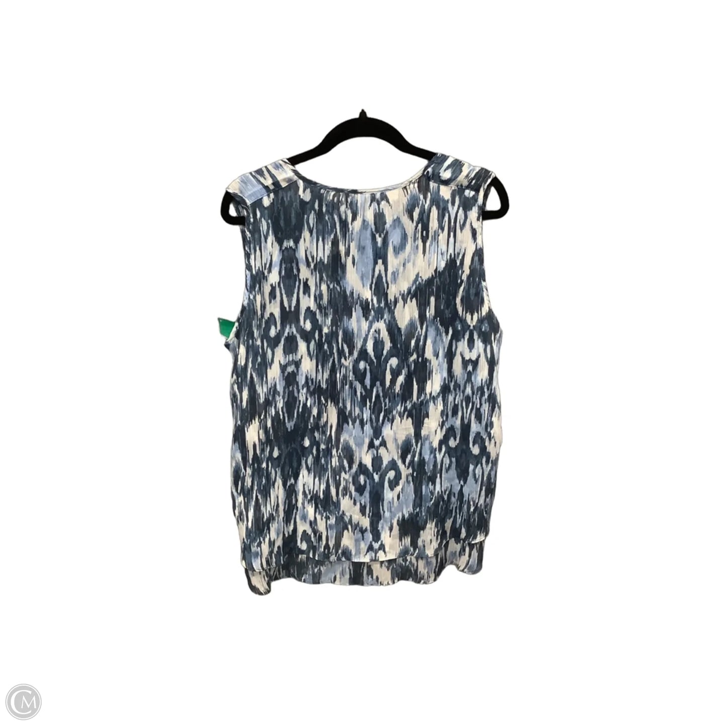 Top Sleeveless By Cristina In Blue, Size: L