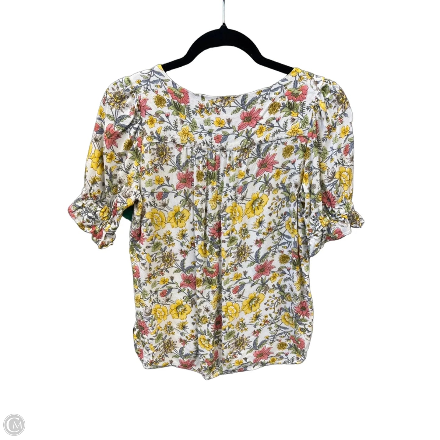 Top Short Sleeve By Loft In Floral Print, Size: Xs