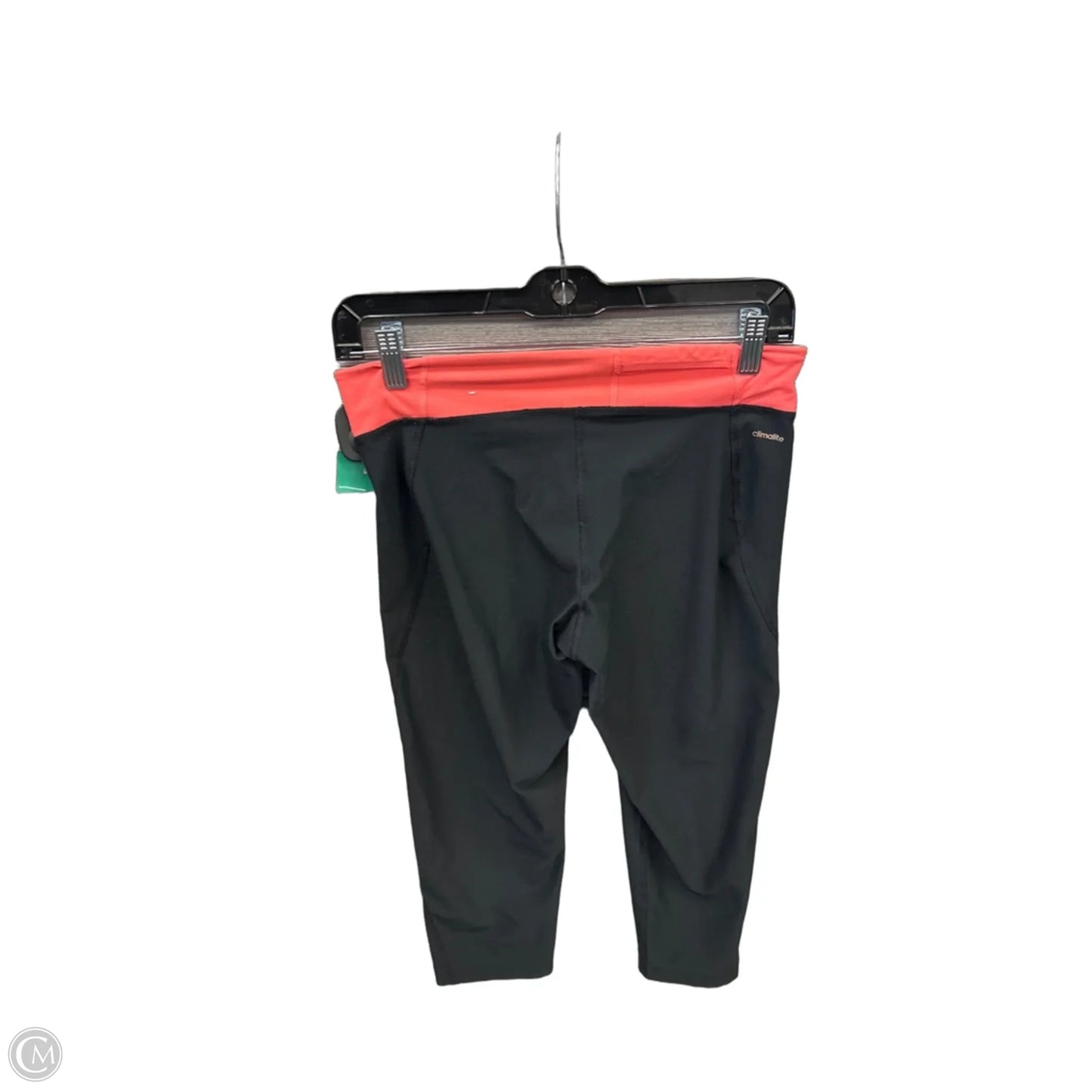 Athletic Capris By Adidas In Black & Pink, Size: M