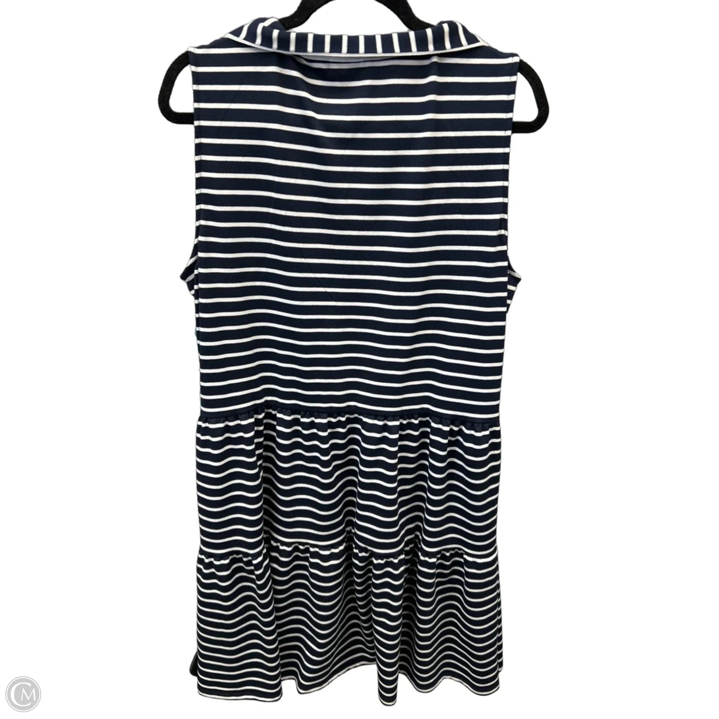Dress Casual Midi By Nautica In Blue & White, Size: Xl