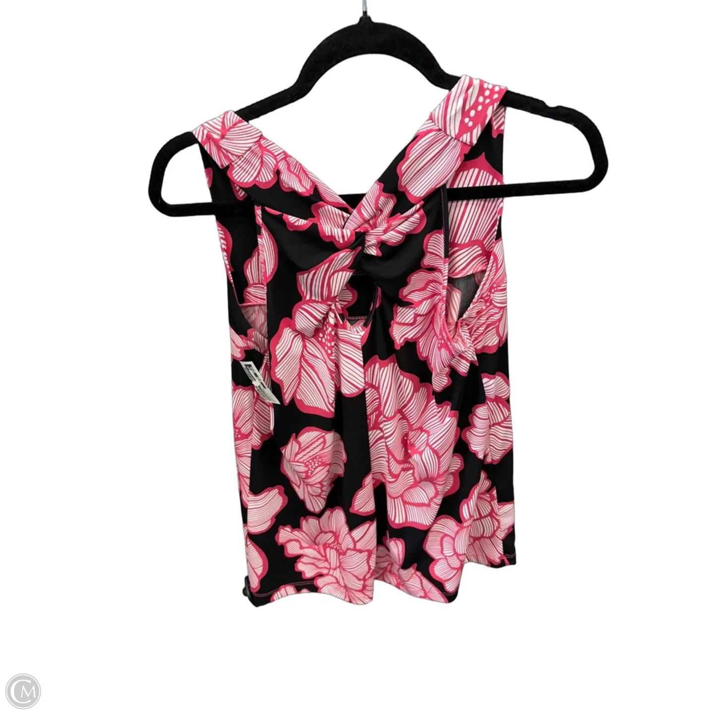 Top Sleeveless By Rafaella In Black & Pink, Size: M