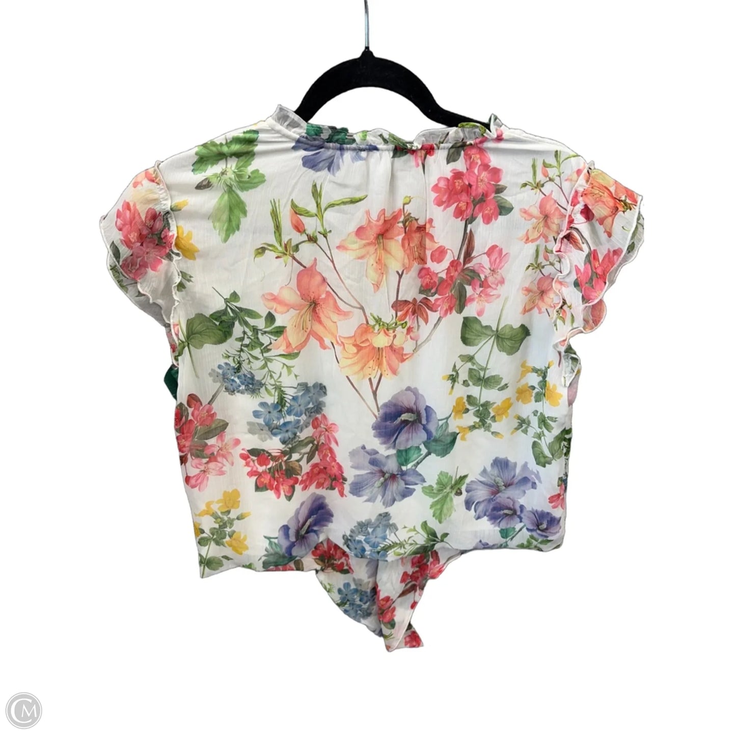 Blouse Short Sleeve By Tamara H In Floral Print, Size: L