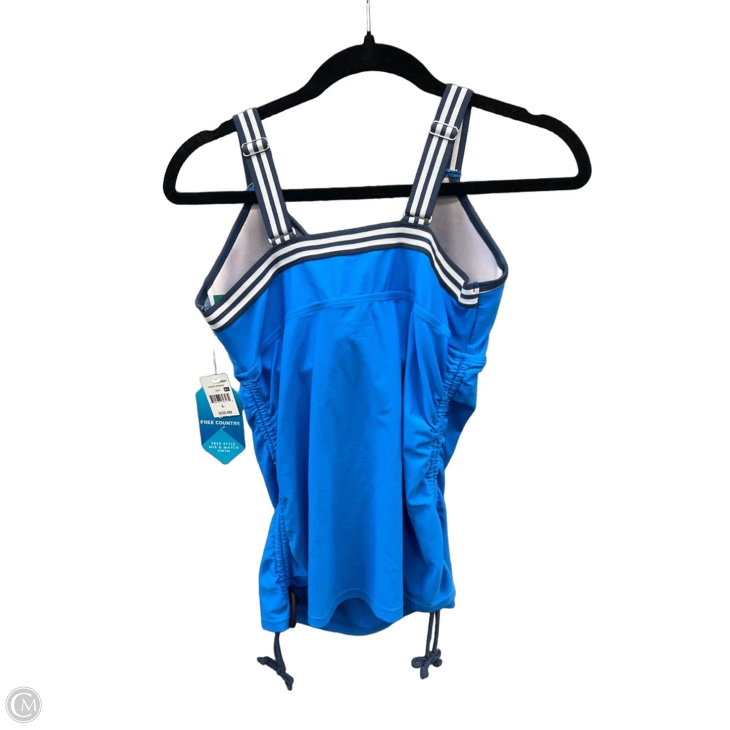 Swimsuit Top By Free Country In Blue, Size: L