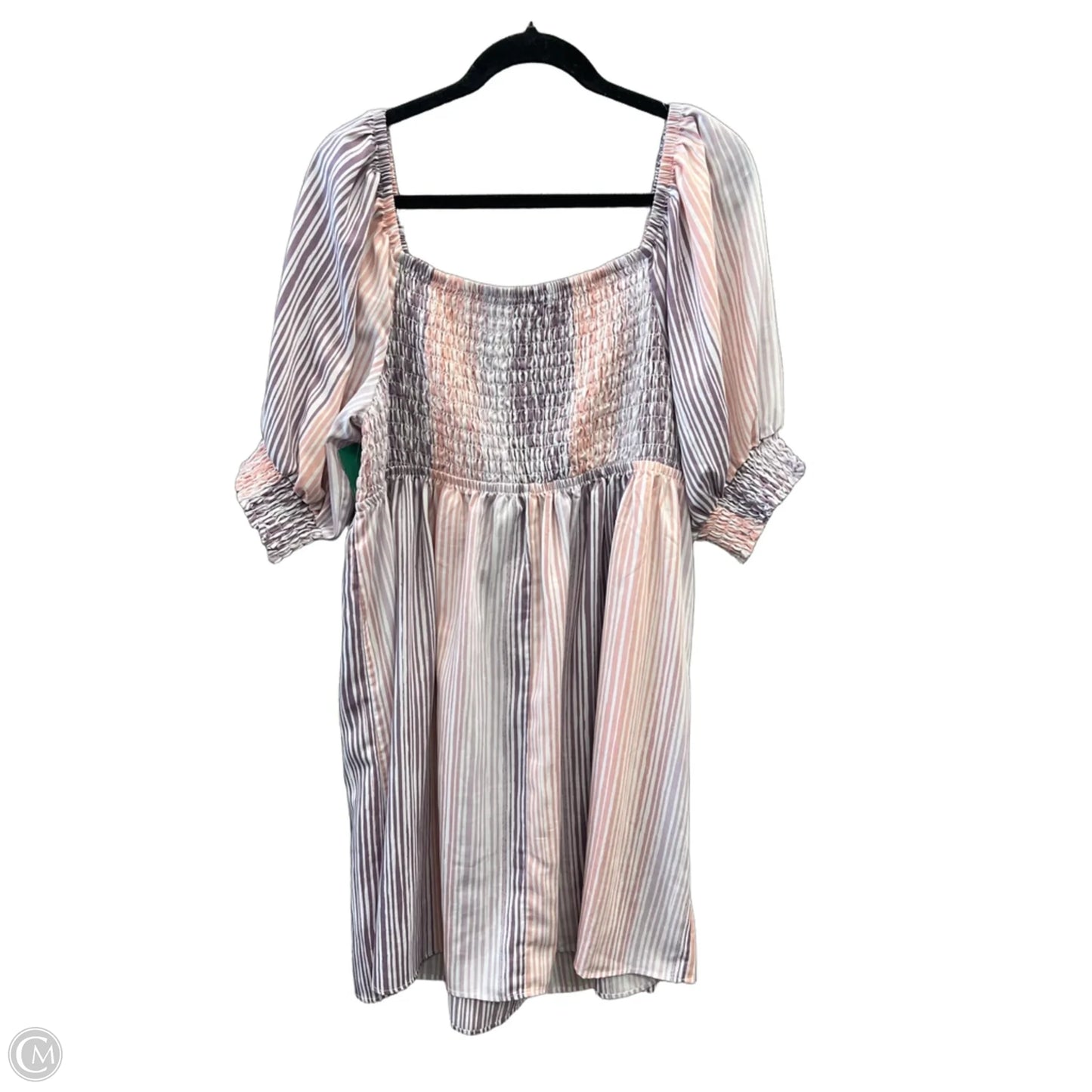 Dress Casual Midi By Ophelia Roe In Pink & Purple, Size: 1x