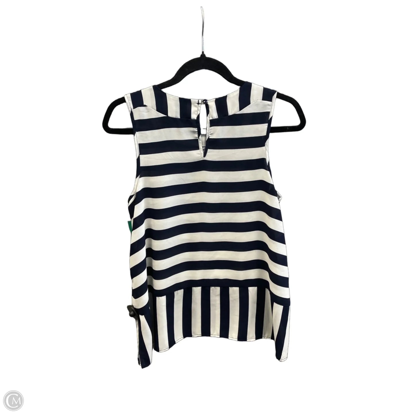 Top Sleeveless By Monteau In Striped Pattern, Size: M