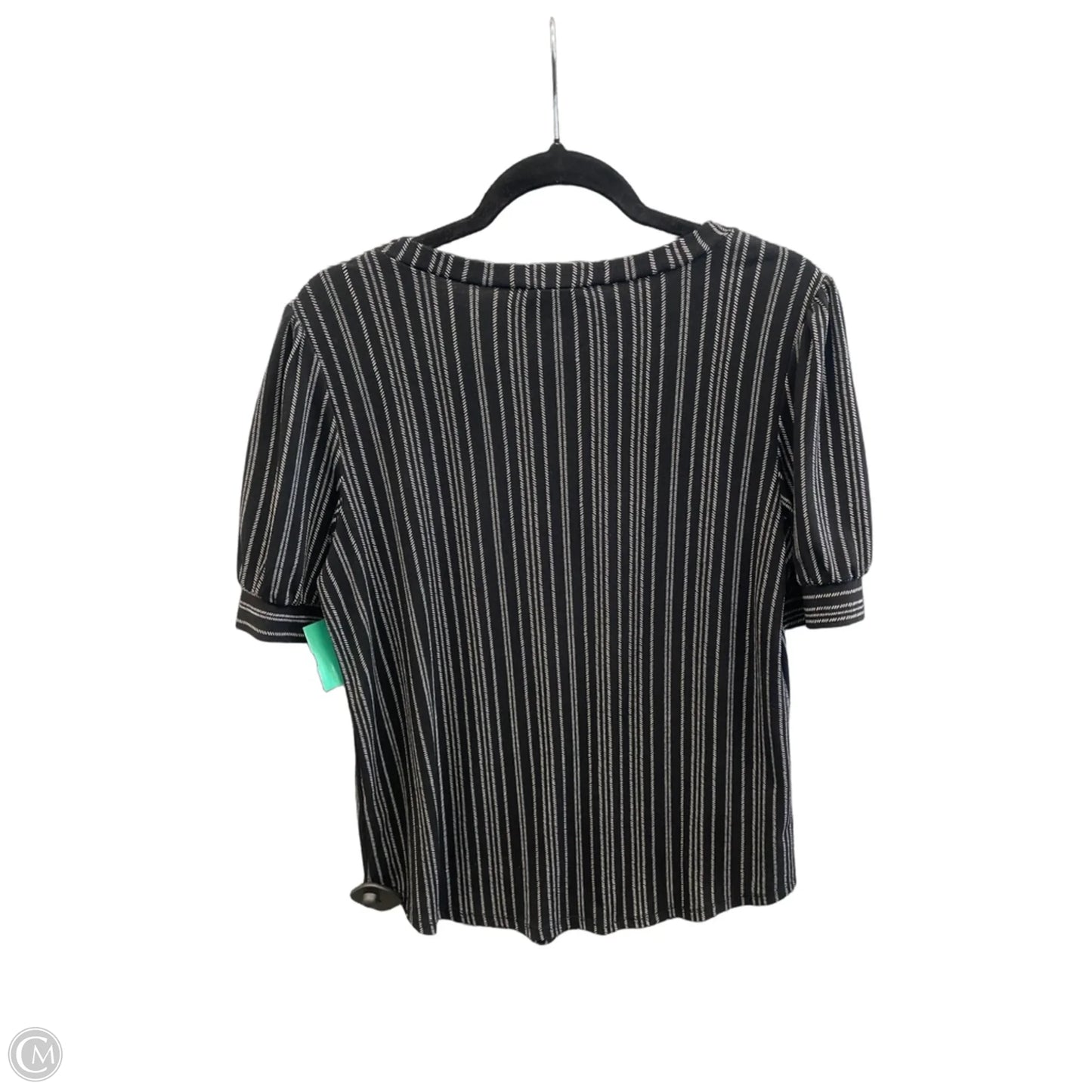 Top Short Sleeve By Adrianna Papell In Black, Size: S