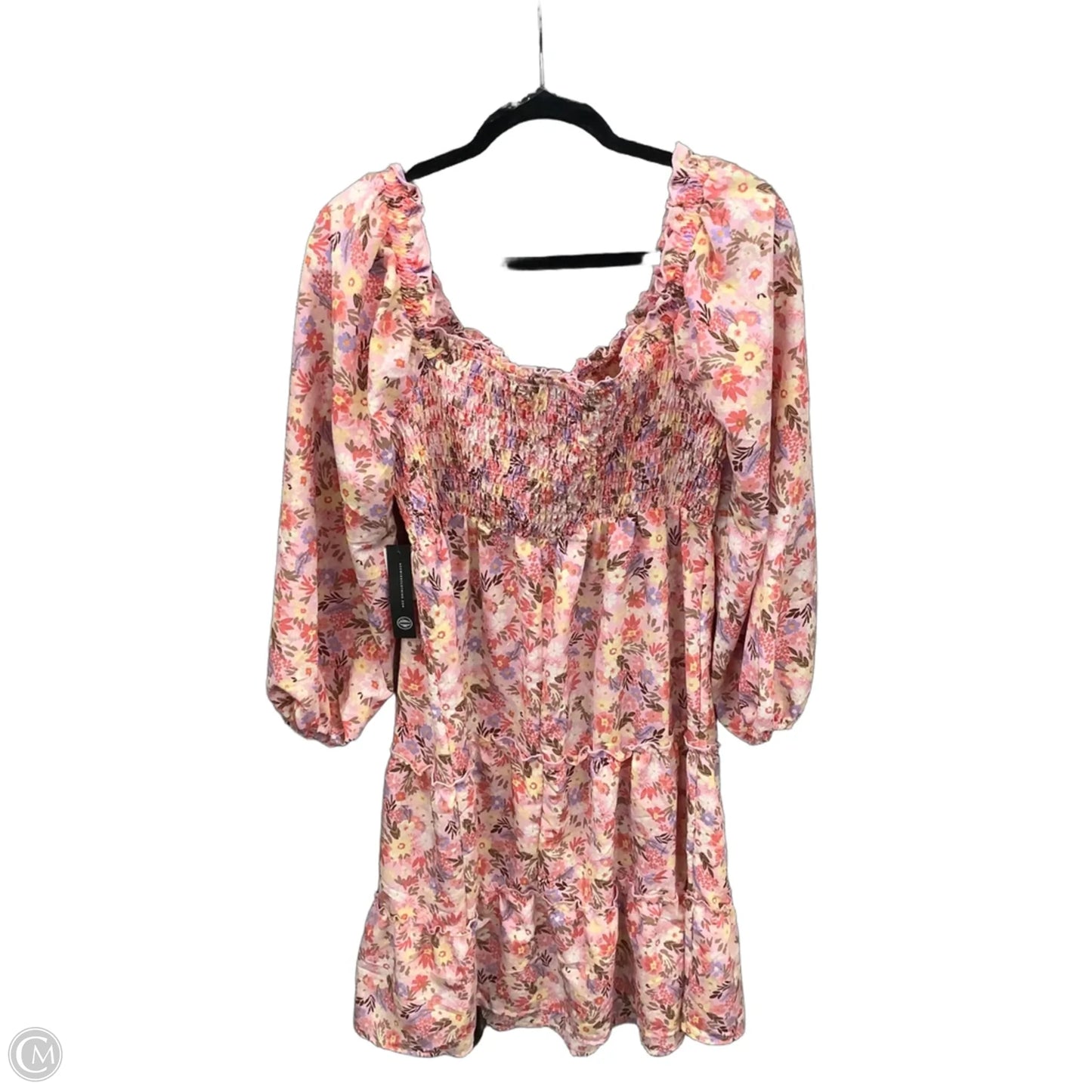 Dress Casual Midi By As U Wish In Floral Print, Size: 1x