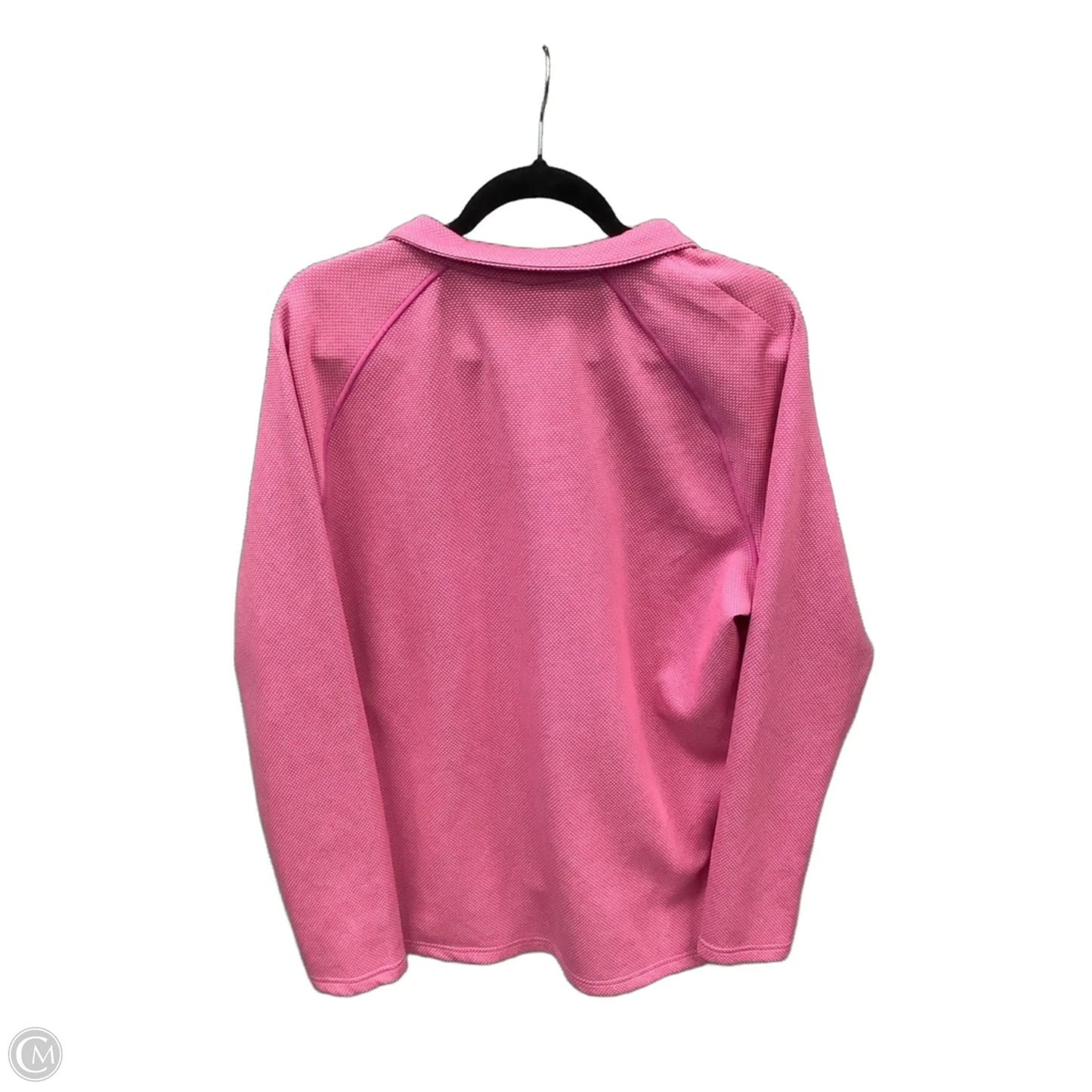 Athletic Top Long Sleeve Collar By Adidas In Pink, Size: 2x