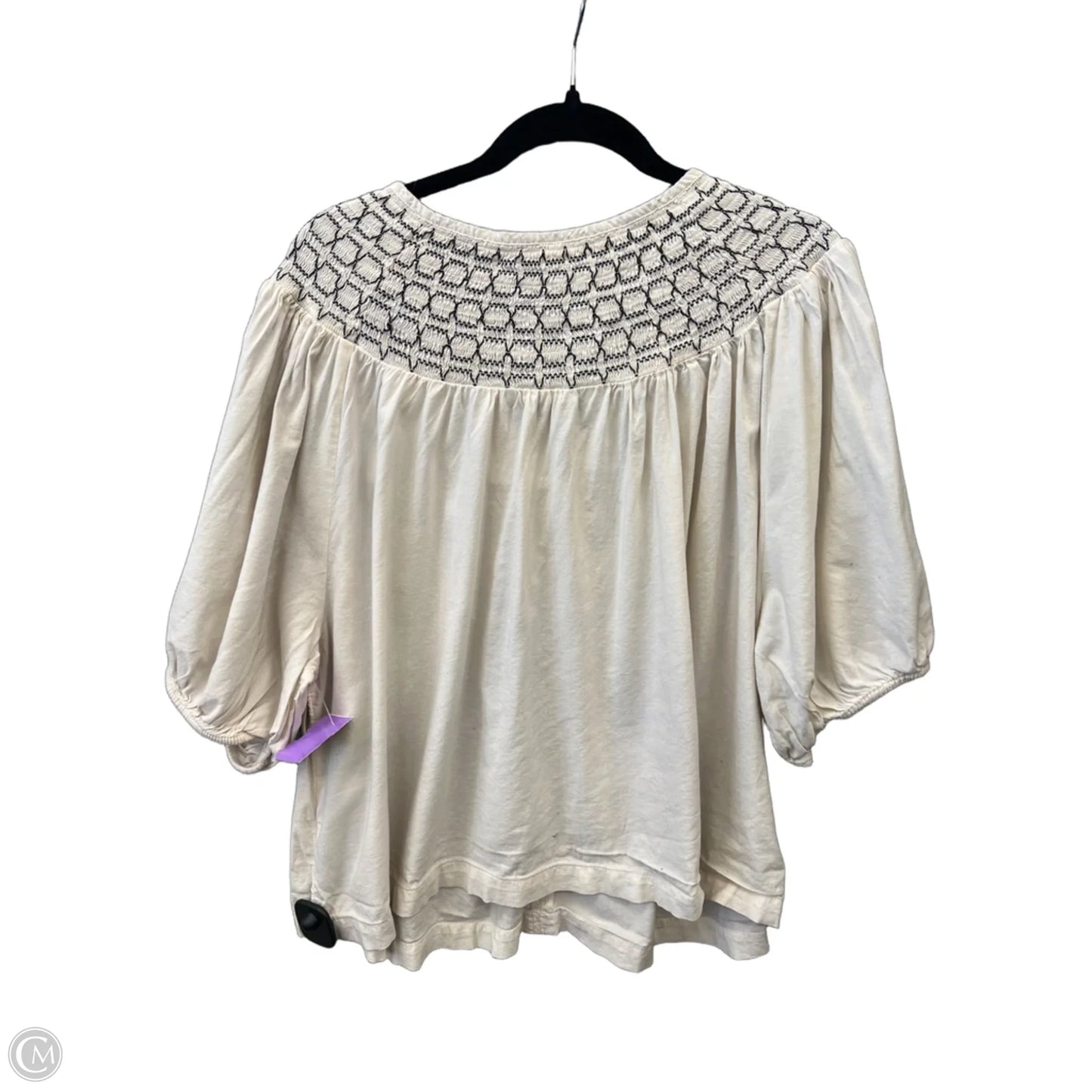 Top Short Sleeve By Old Navy In Cream, Size: 2x