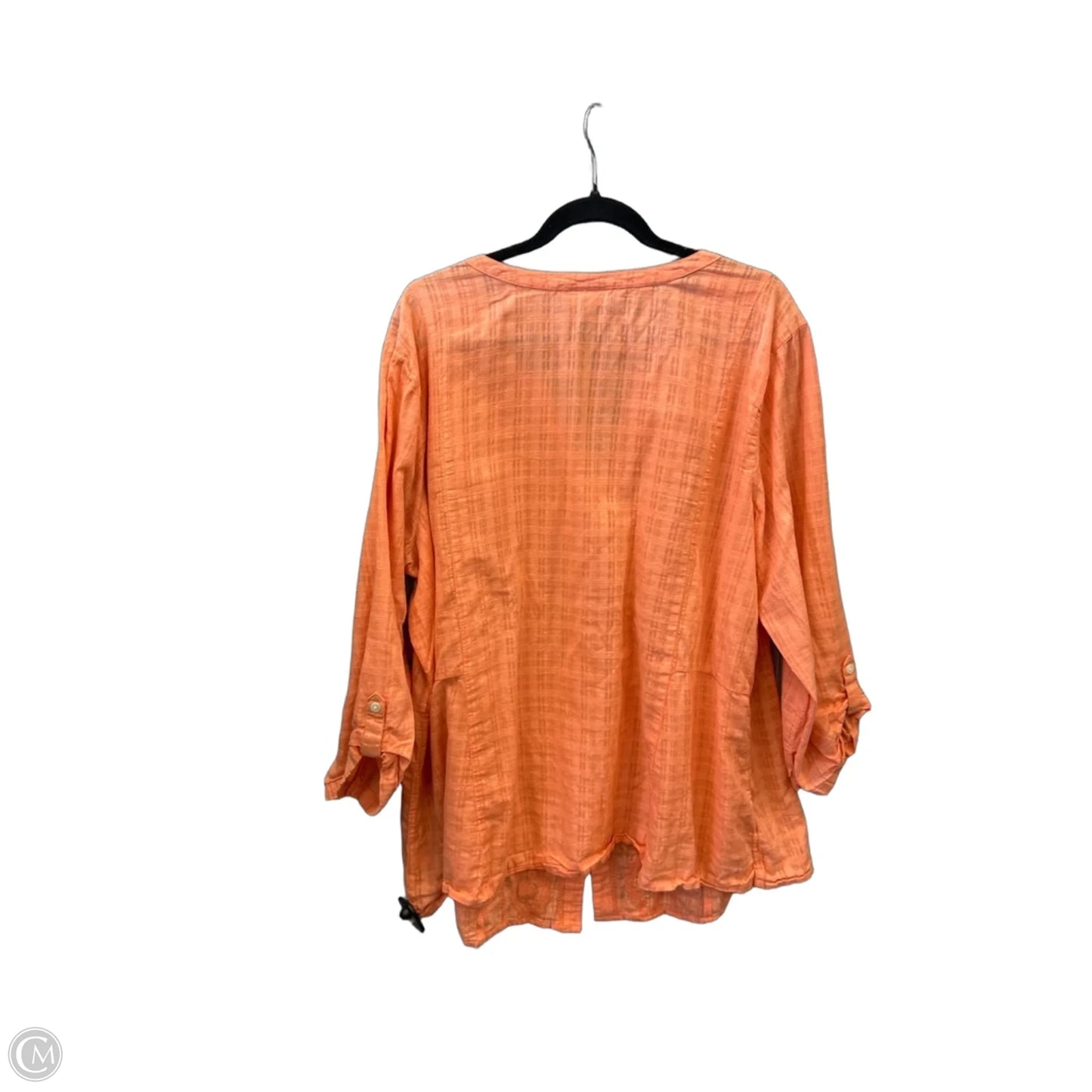 Top Long Sleeve By Jm Collections In Orange, Size: 3x