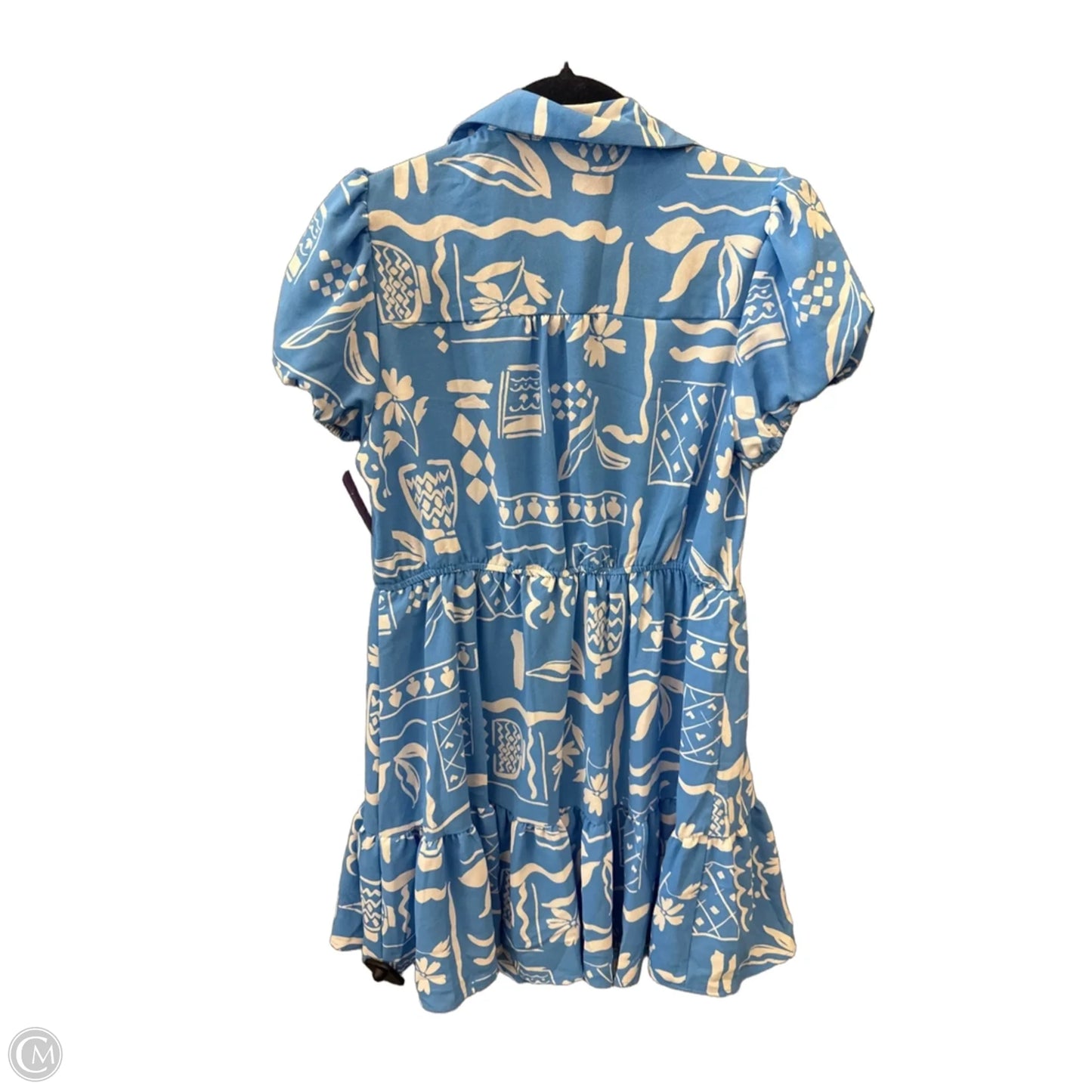 Dress Casual Midi By Mine In Blue & White, Size: S