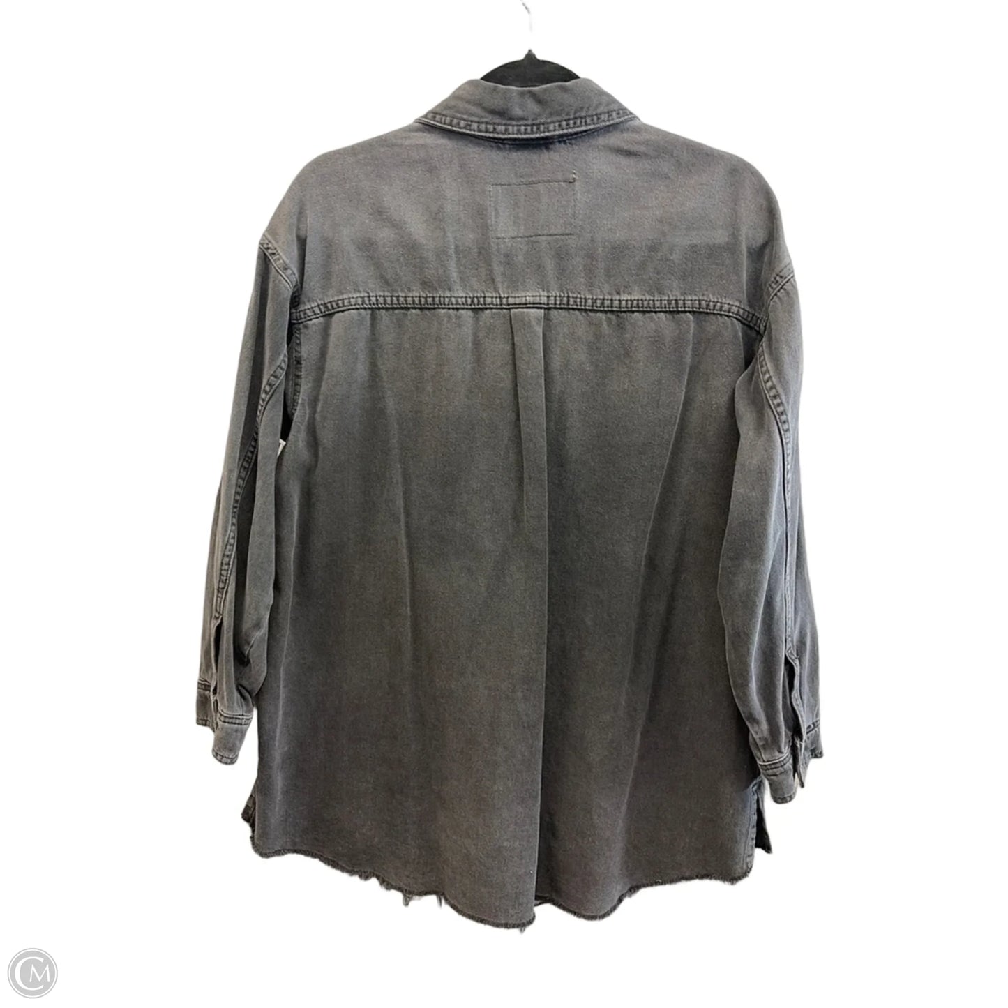 Jacket Shirt By Clothes Mentor In Black, Size: S