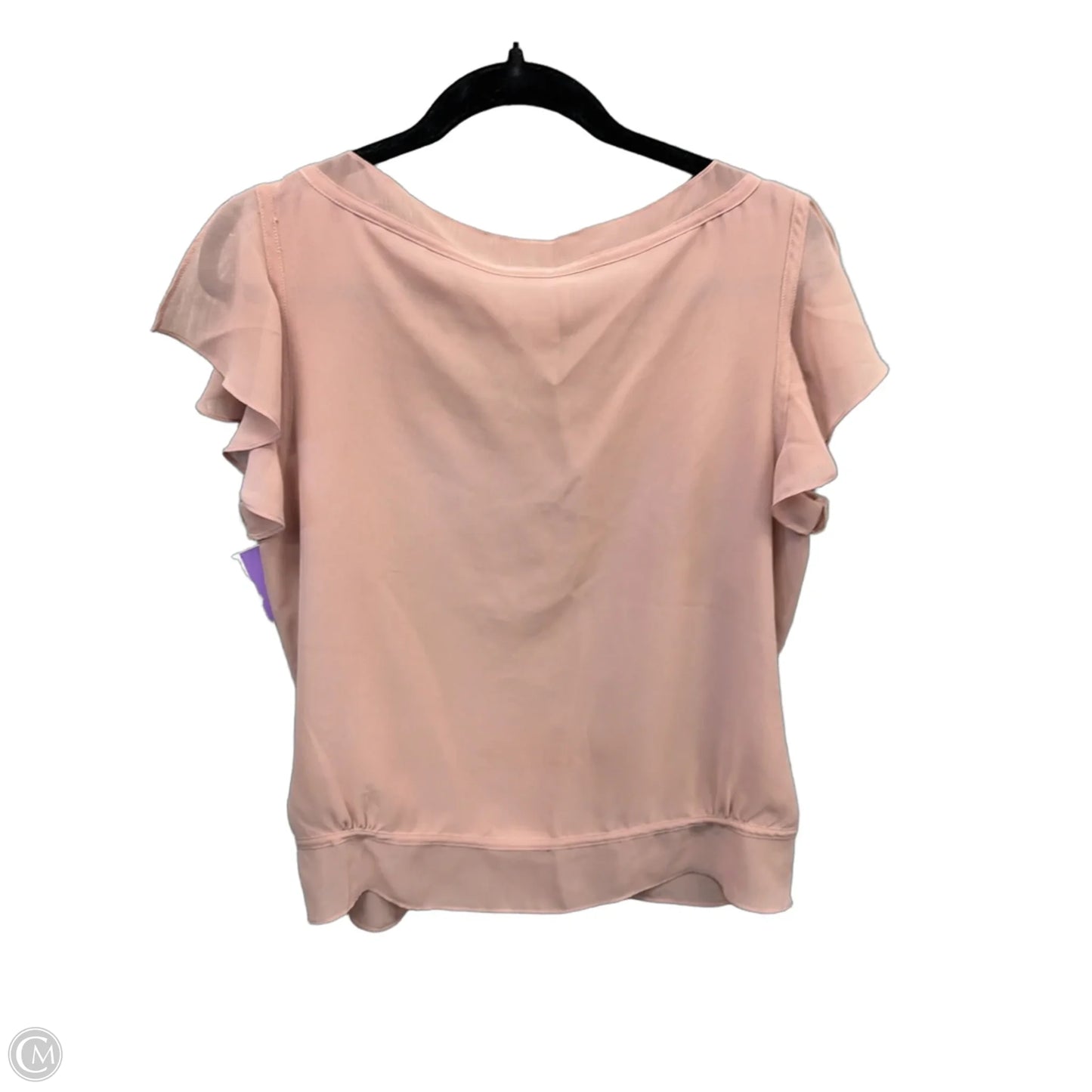 Blouse Short Sleeve By Loft In Pink, Size: L