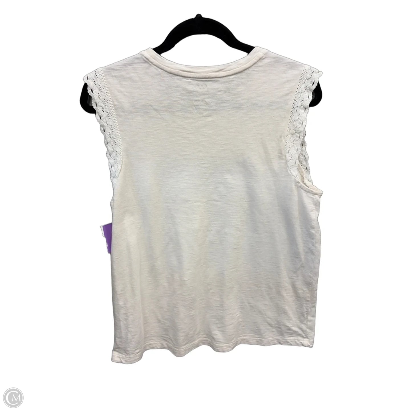 Top Sleeveless By Sonoma In Cream, Size: L