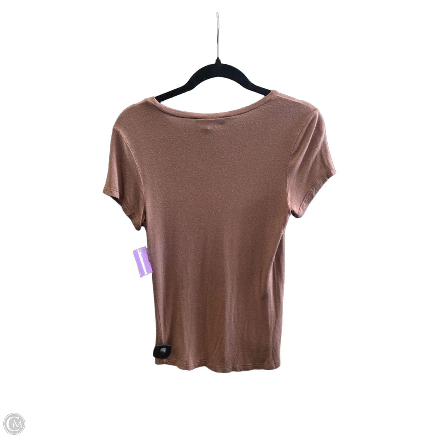 Top Short Sleeve By Clothes Mentor In Brown, Size: M