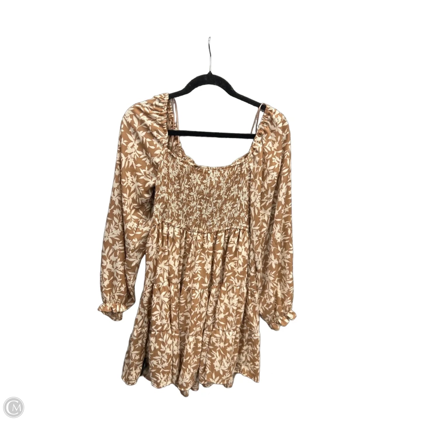 Dress Casual Midi By By The River In Brown, Size: L