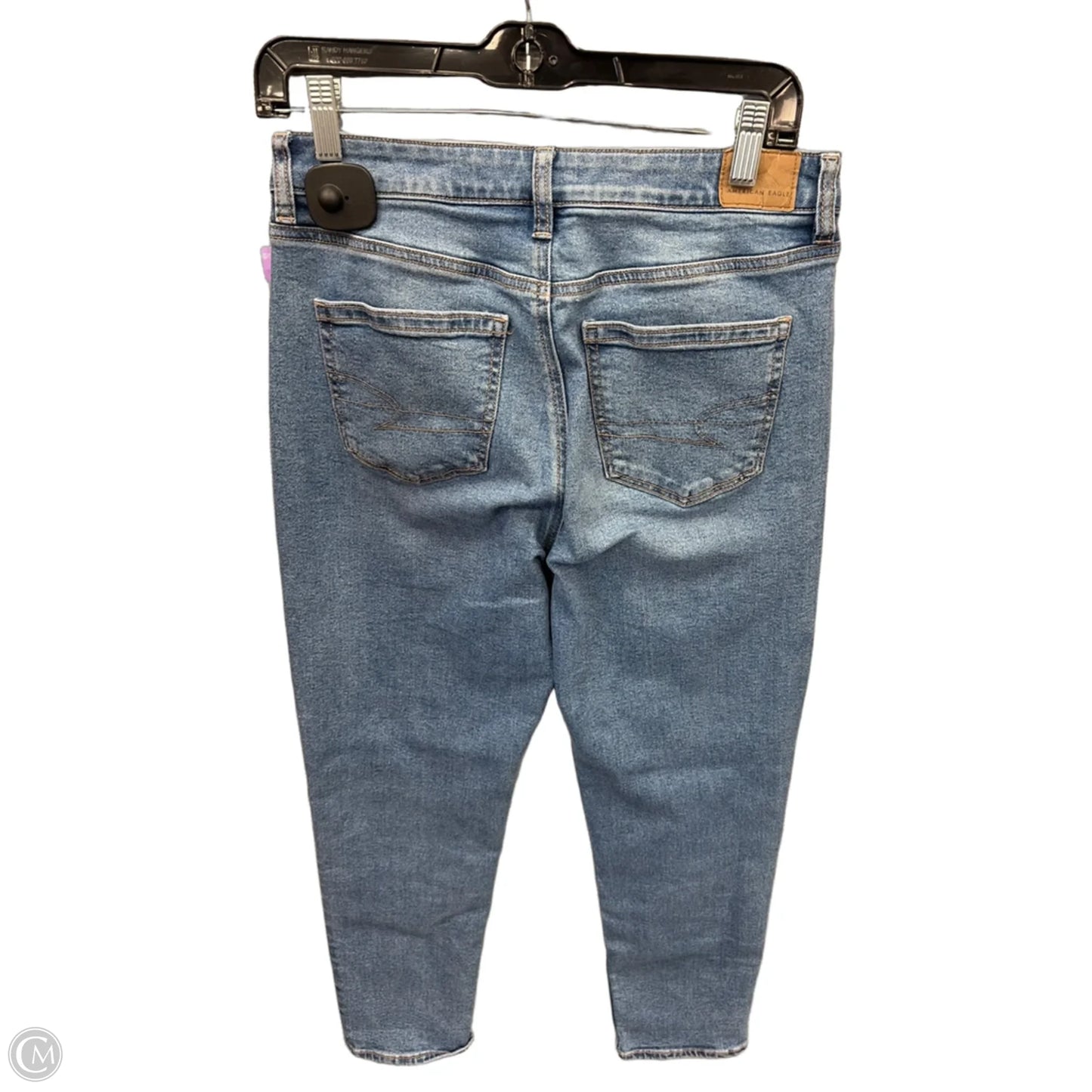 Jeans Skinny By American Eagle In Blue Denim, Size: 4