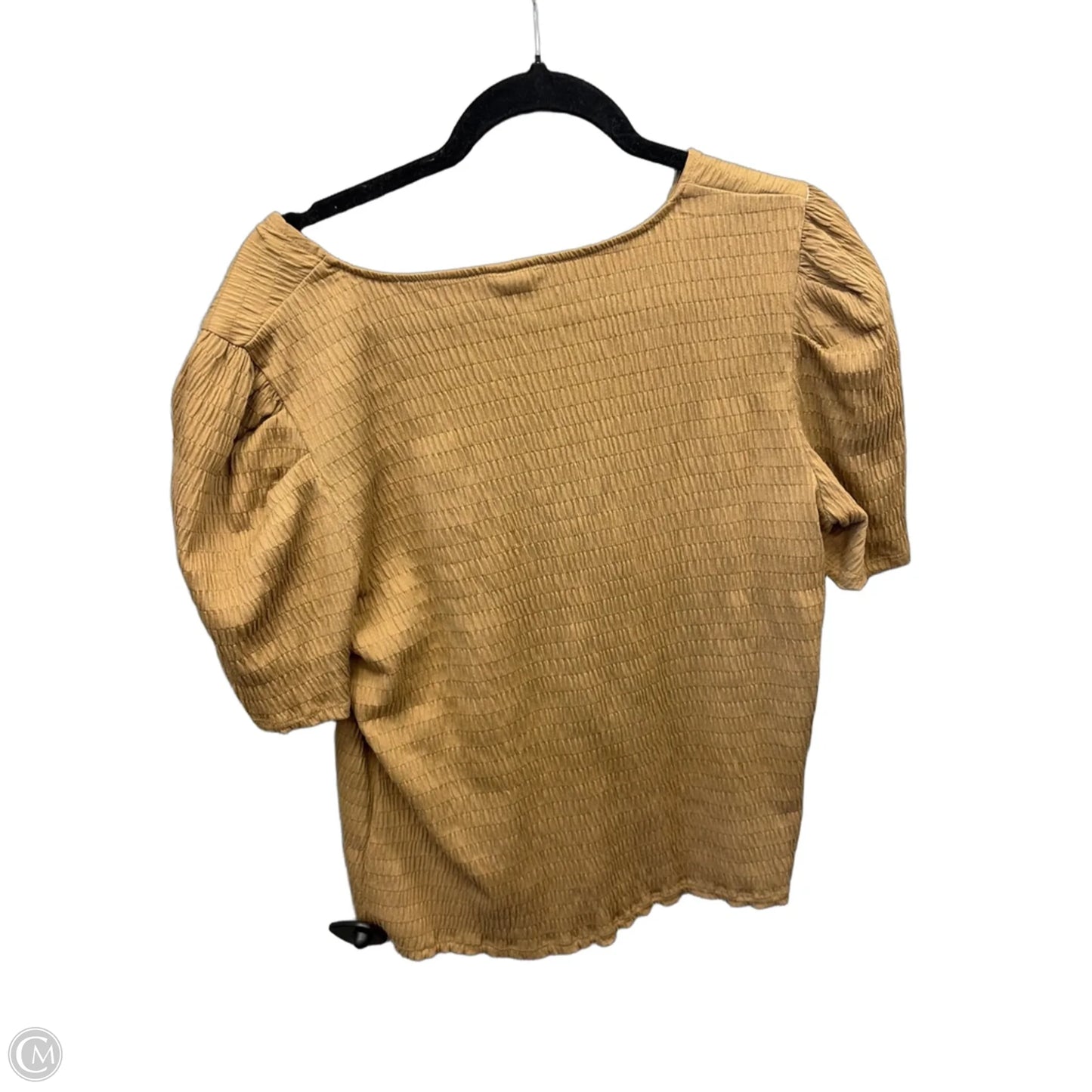 Top Short Sleeve By A New Day In Tan, Size: L