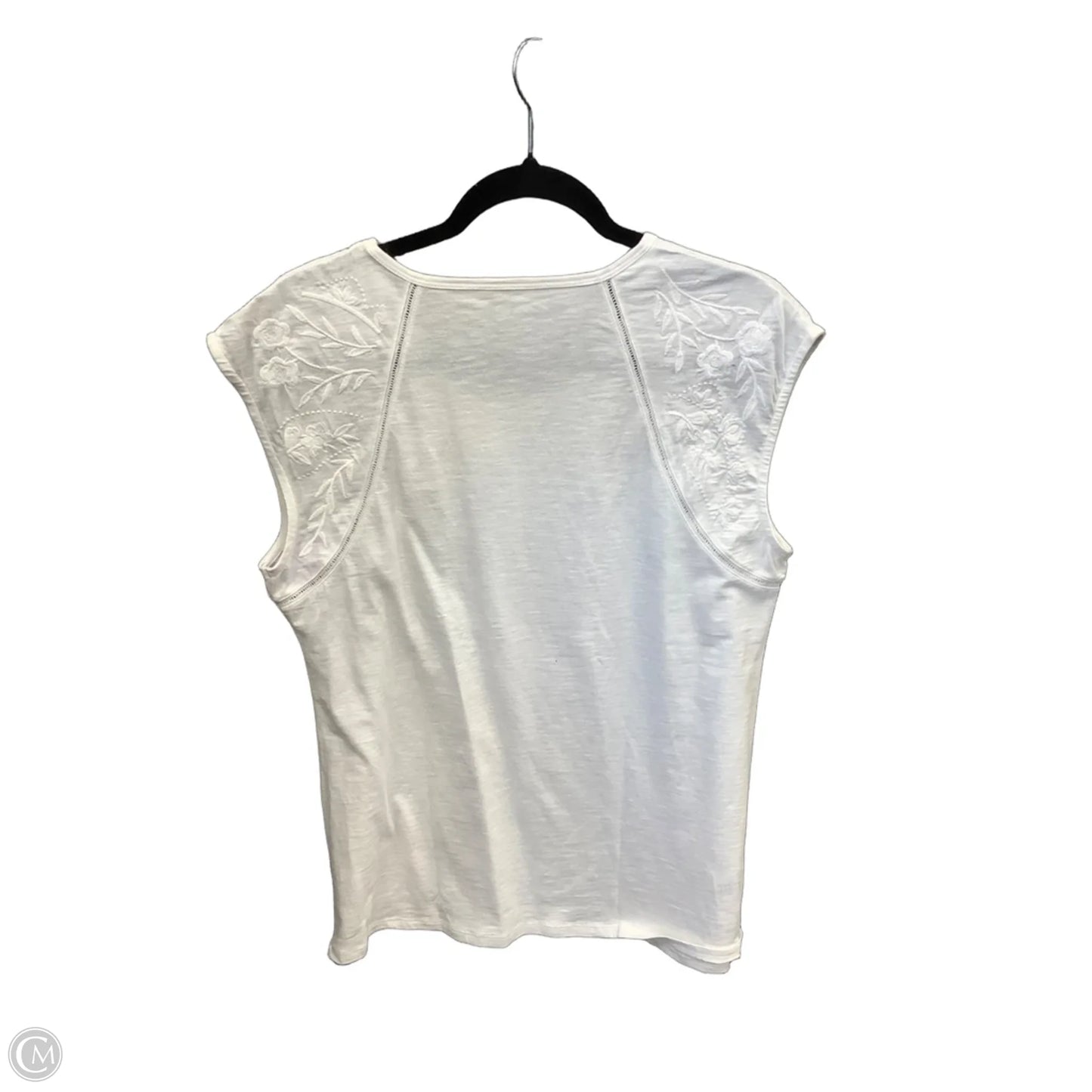 Top Sleeveless By Eddie Bauer In White, Size: L